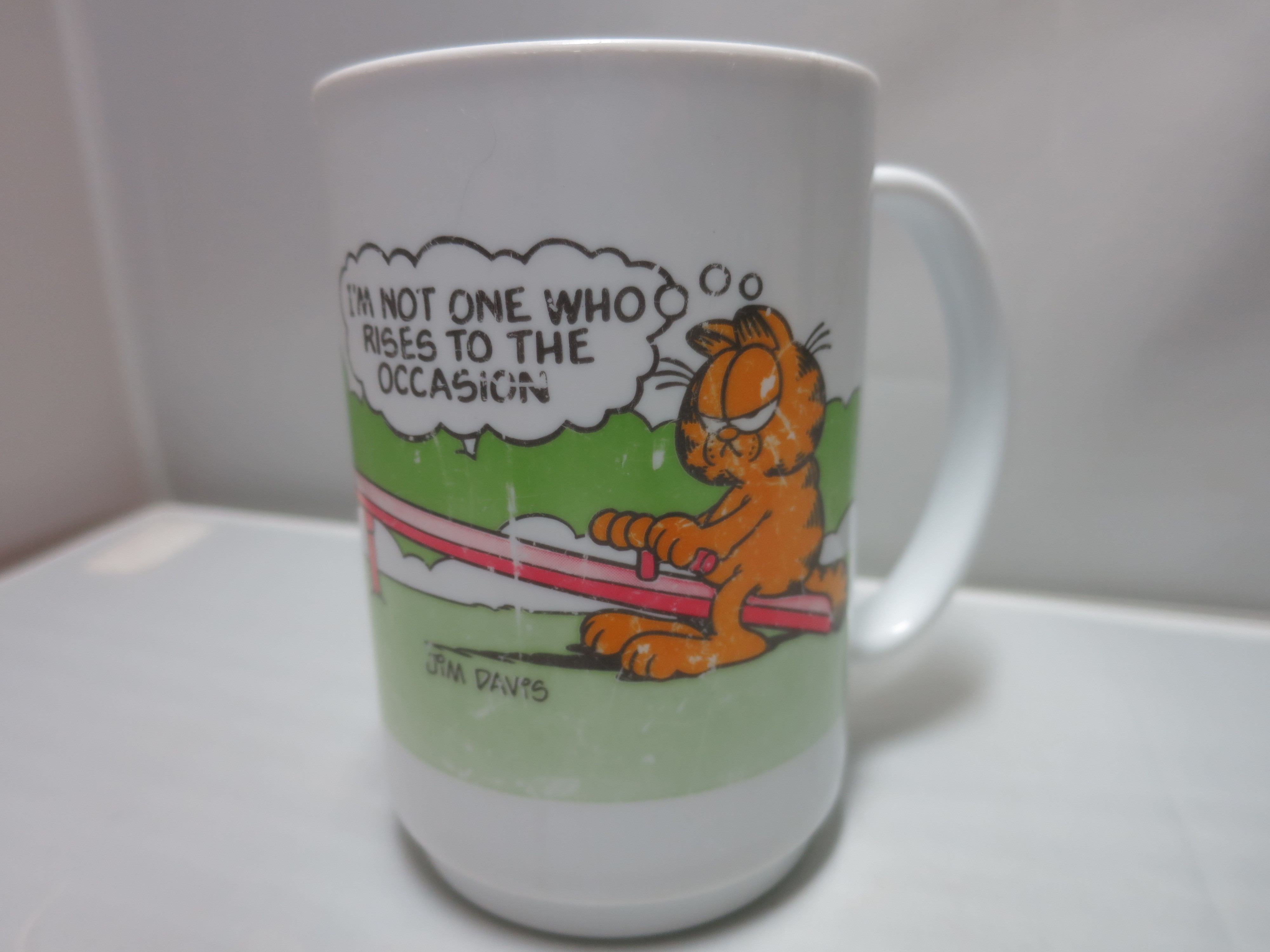 Vintage McDonalds plastic Garfield Cup Mug 1980