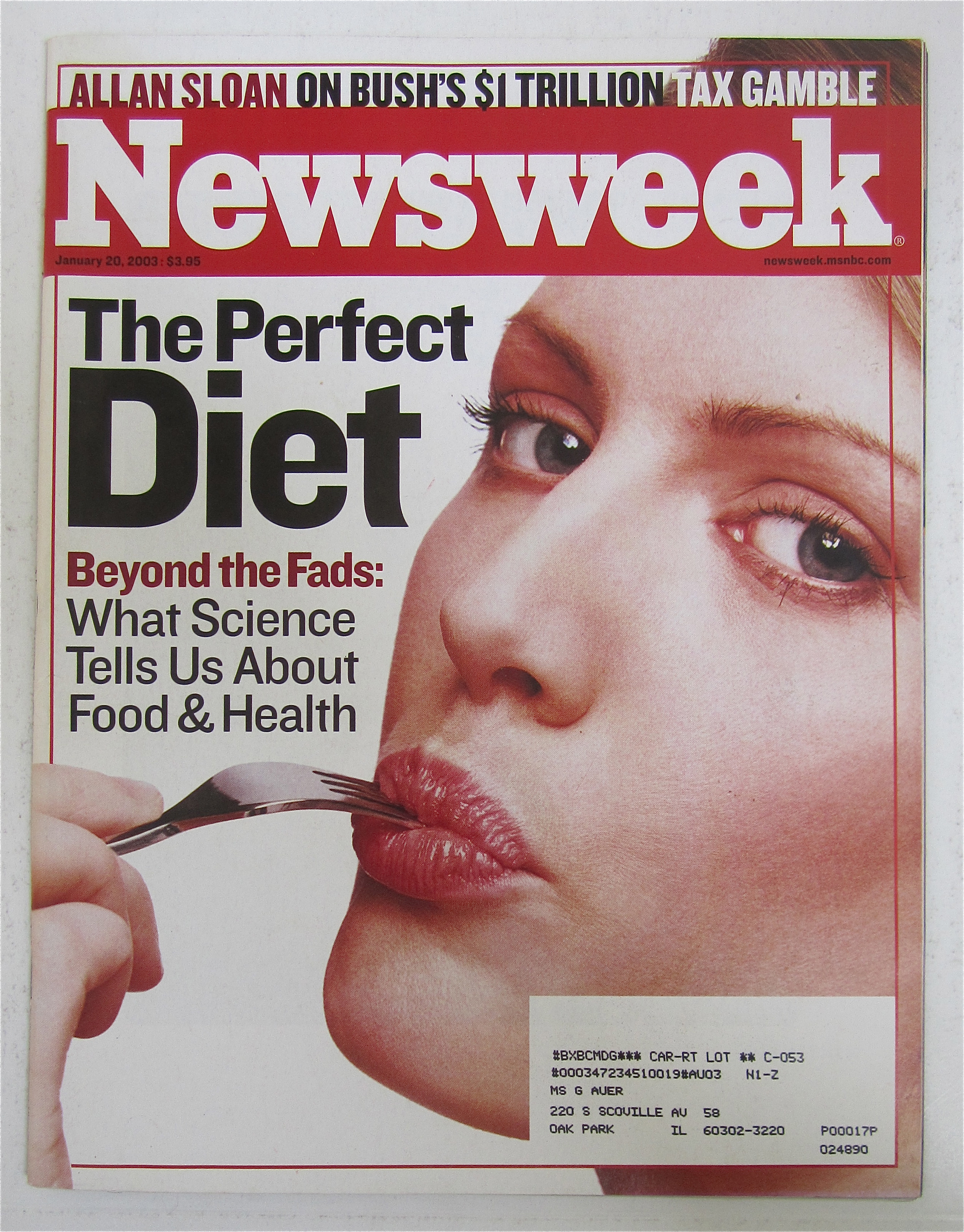 Newsweek Magazine January 20, 2003 The Perfect Diet