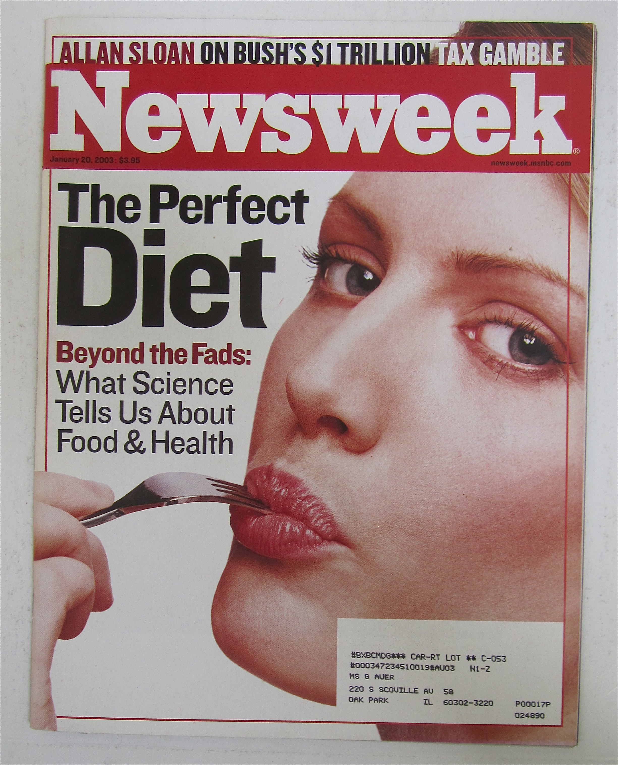 Newsweek Magazine January 20, 2003 The Perfect Diet
