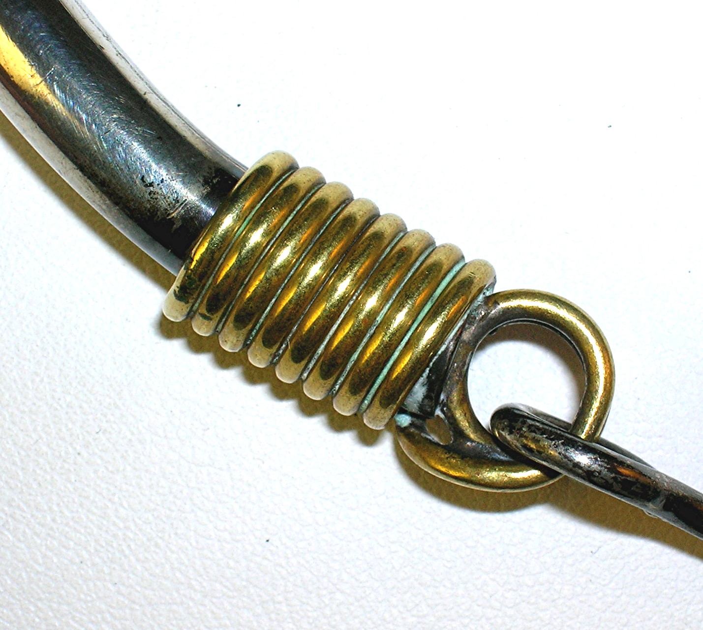 Necklace Sterling Silver  Brass Collar TE-25  Mexico