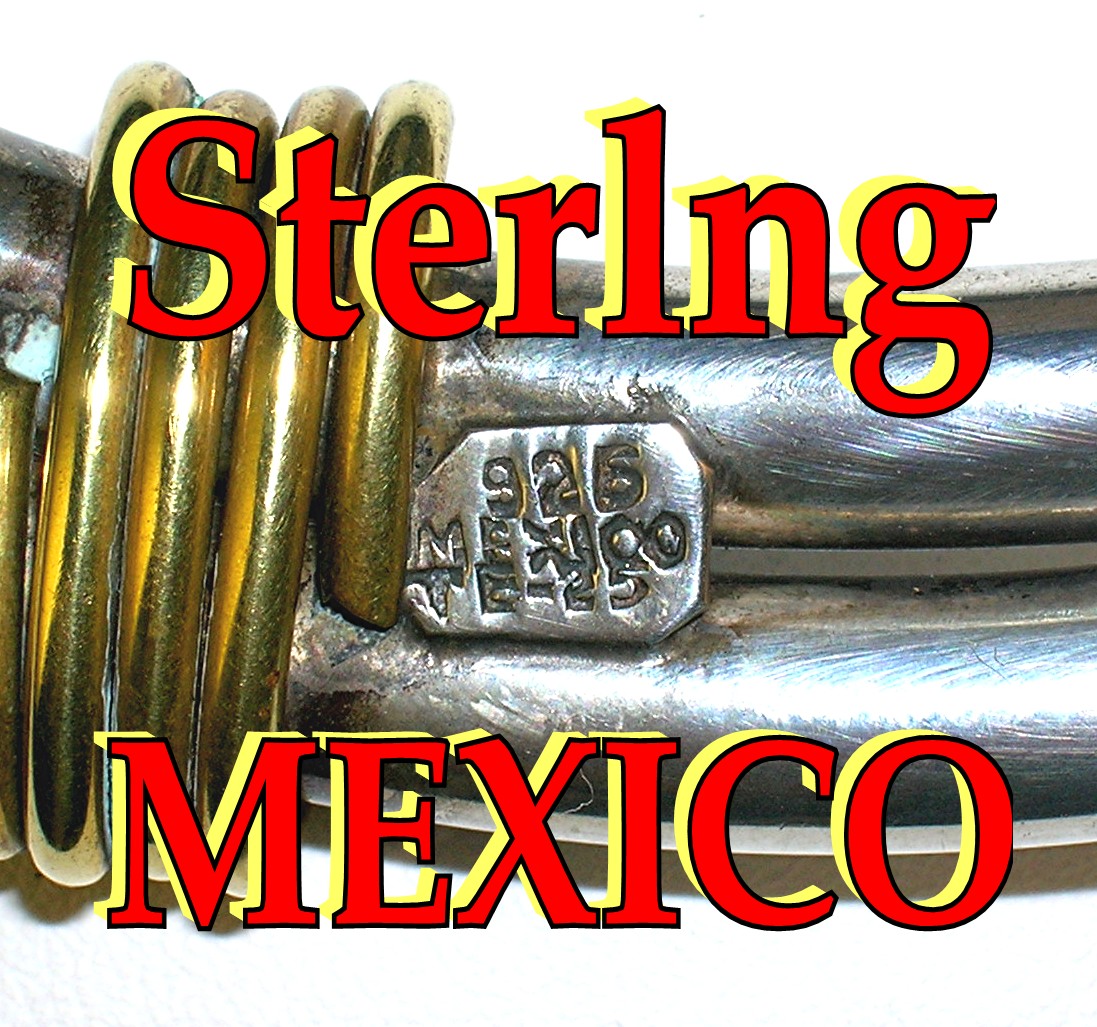 Necklace Sterling Silver  Brass Collar TE-25  Mexico