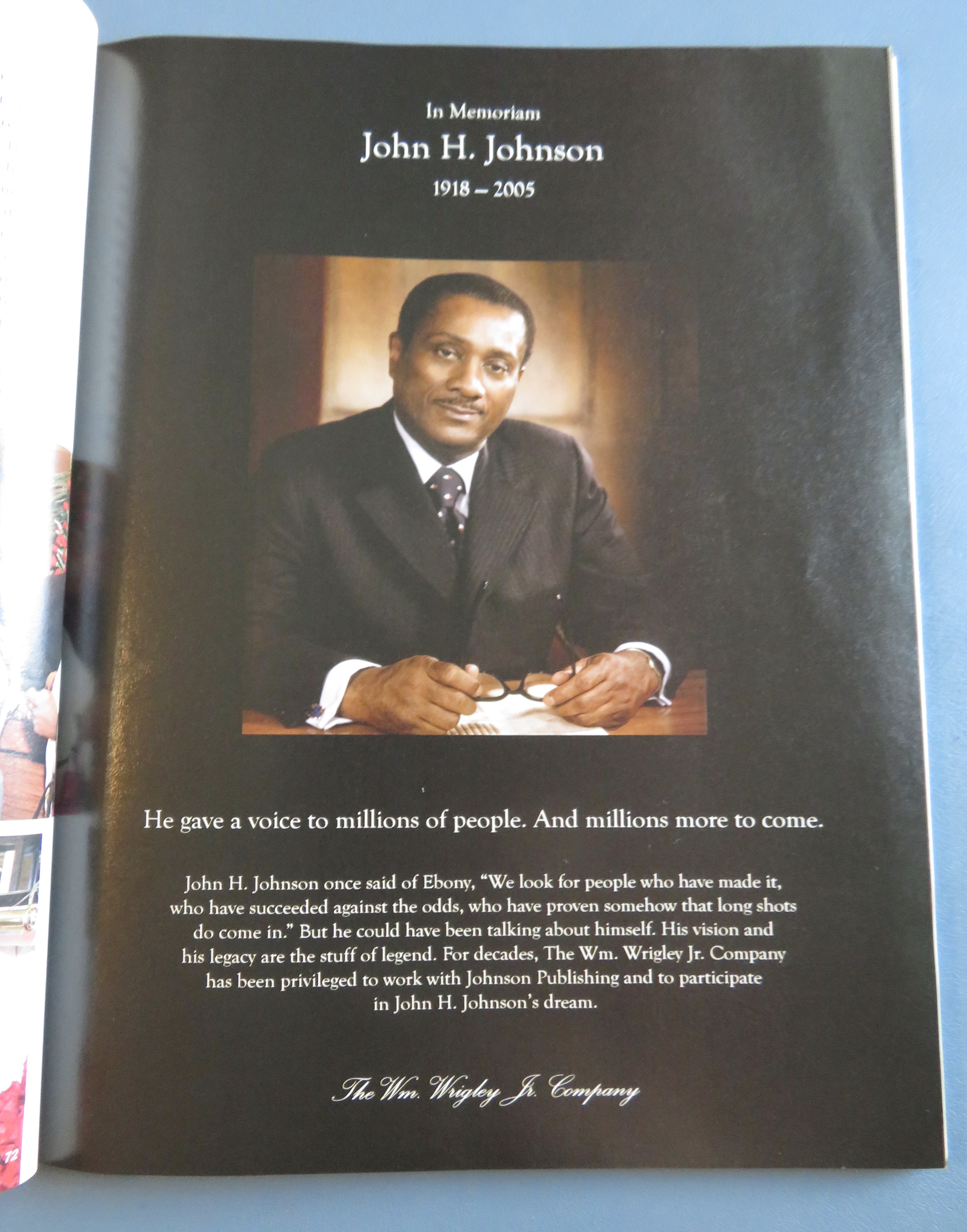 Ebony Magazine October 2005 John H Johnson