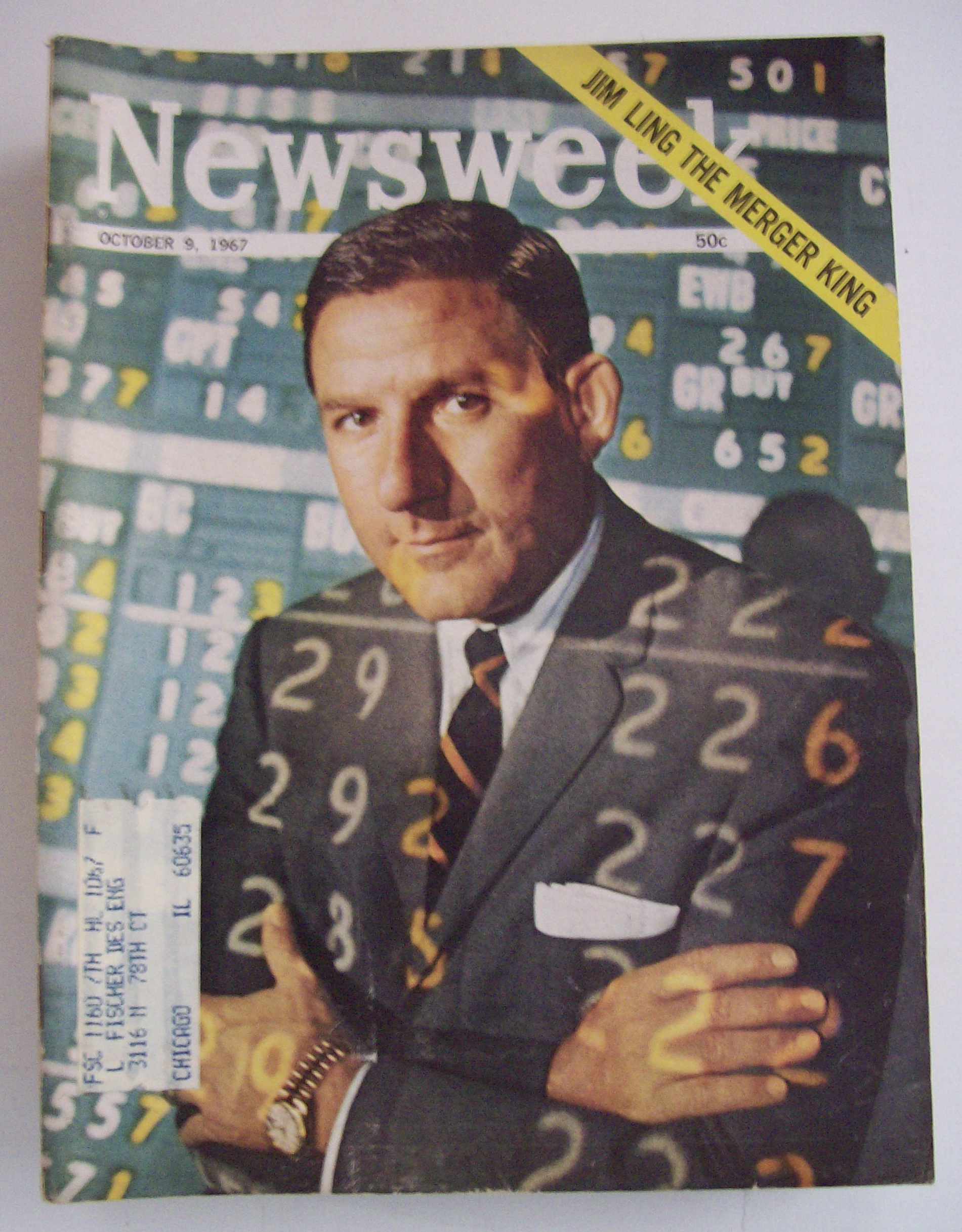Newsweek Magazine October 9, 1967 Jim Ling: Merger King