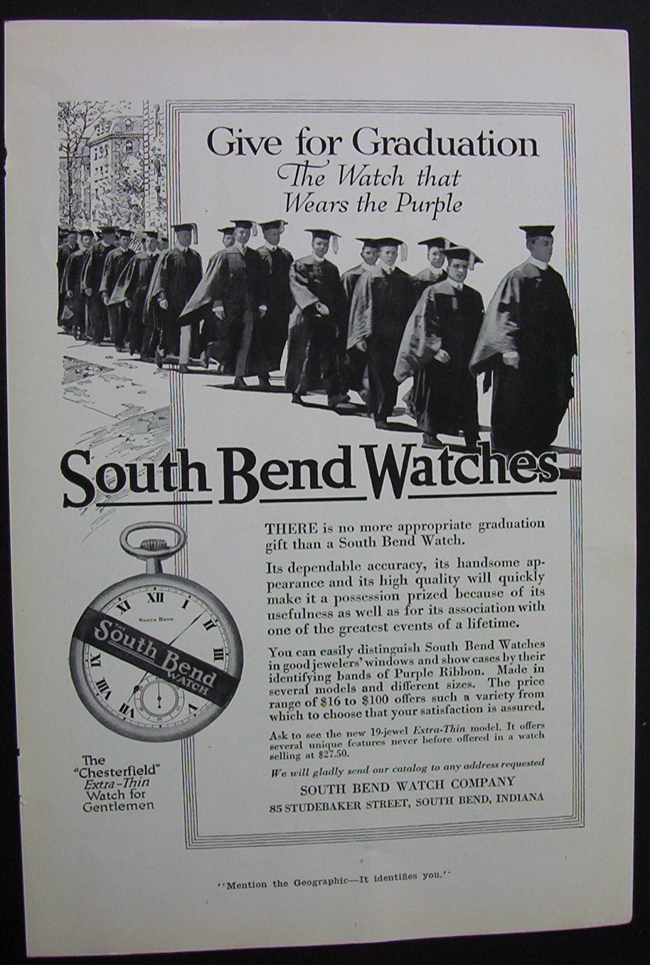 1916 South Bend Watches