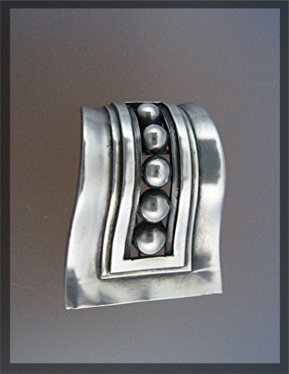 MARGOT VAN VOORHIS Taxco Mexico Sterling Silver Pin