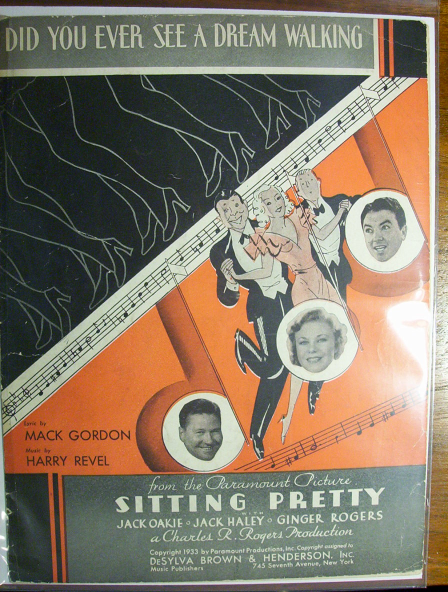 Sheet Music For 1933 Did You Ever See A Dream Walking