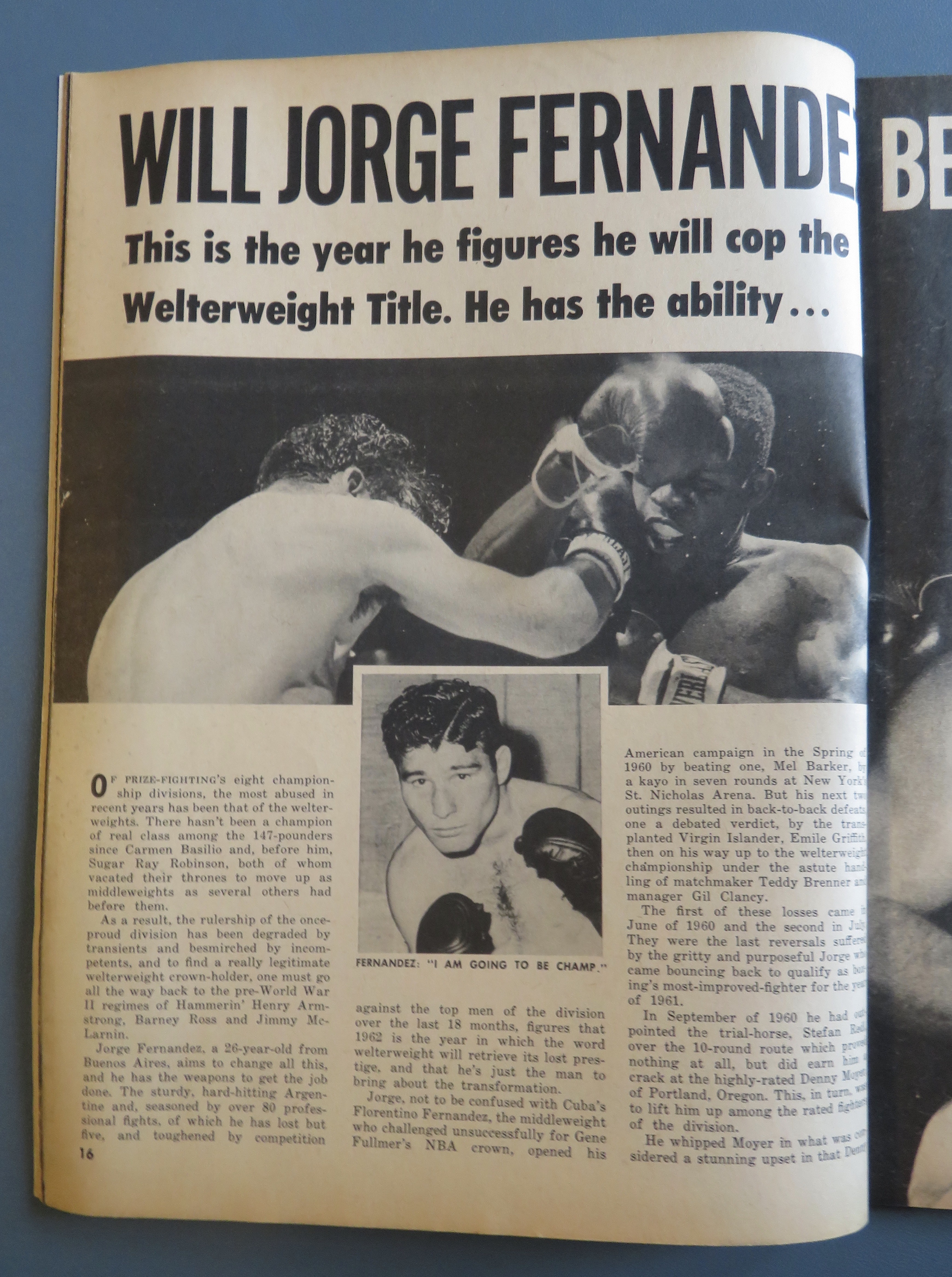 Boxing & Wrestling Magazine August 1962 Mickey Walker
