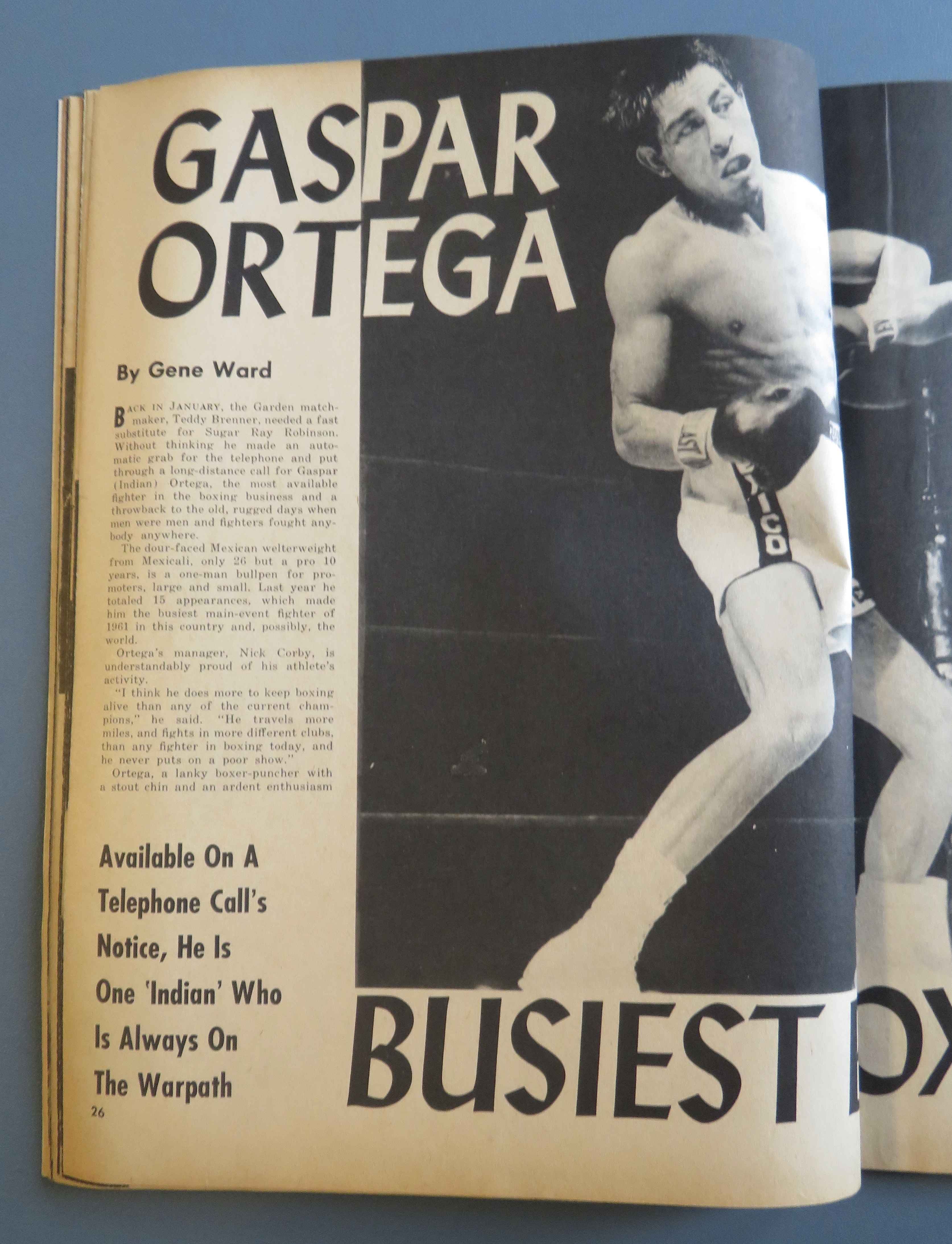 Boxing & Wrestling Magazine August 1962 Mickey Walker