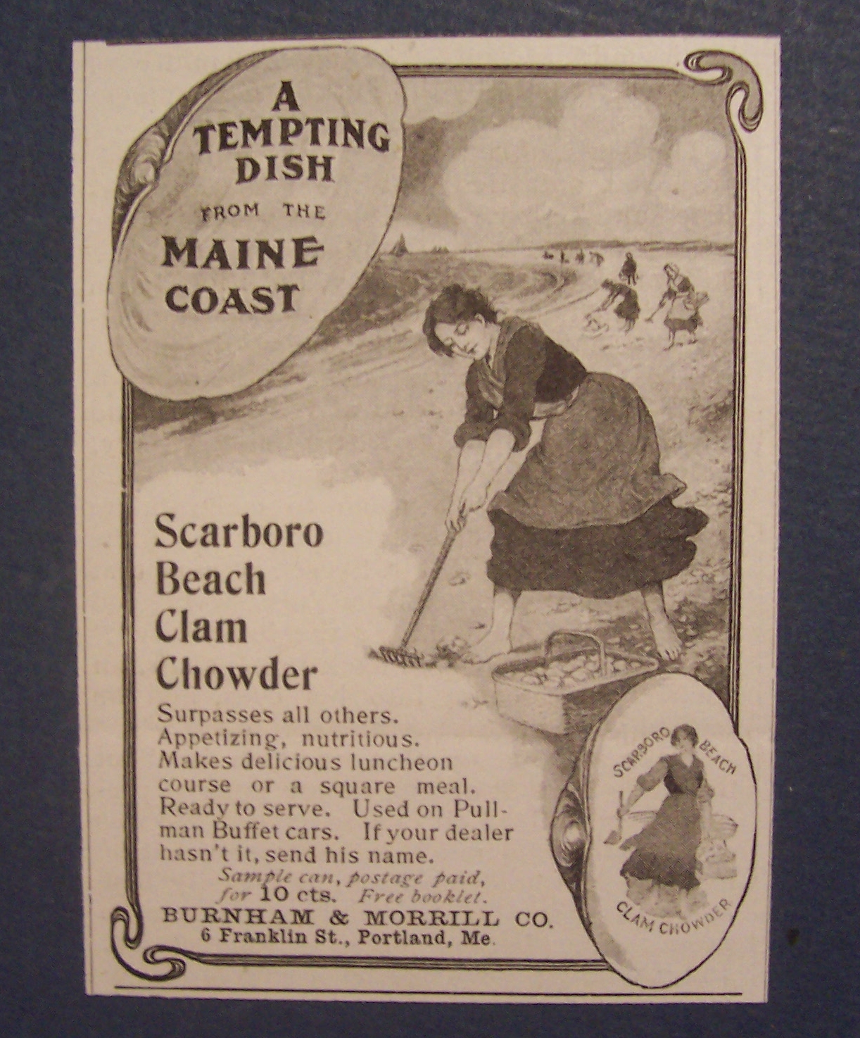 1904 Scarboro Beach Clam Chowder with Woman