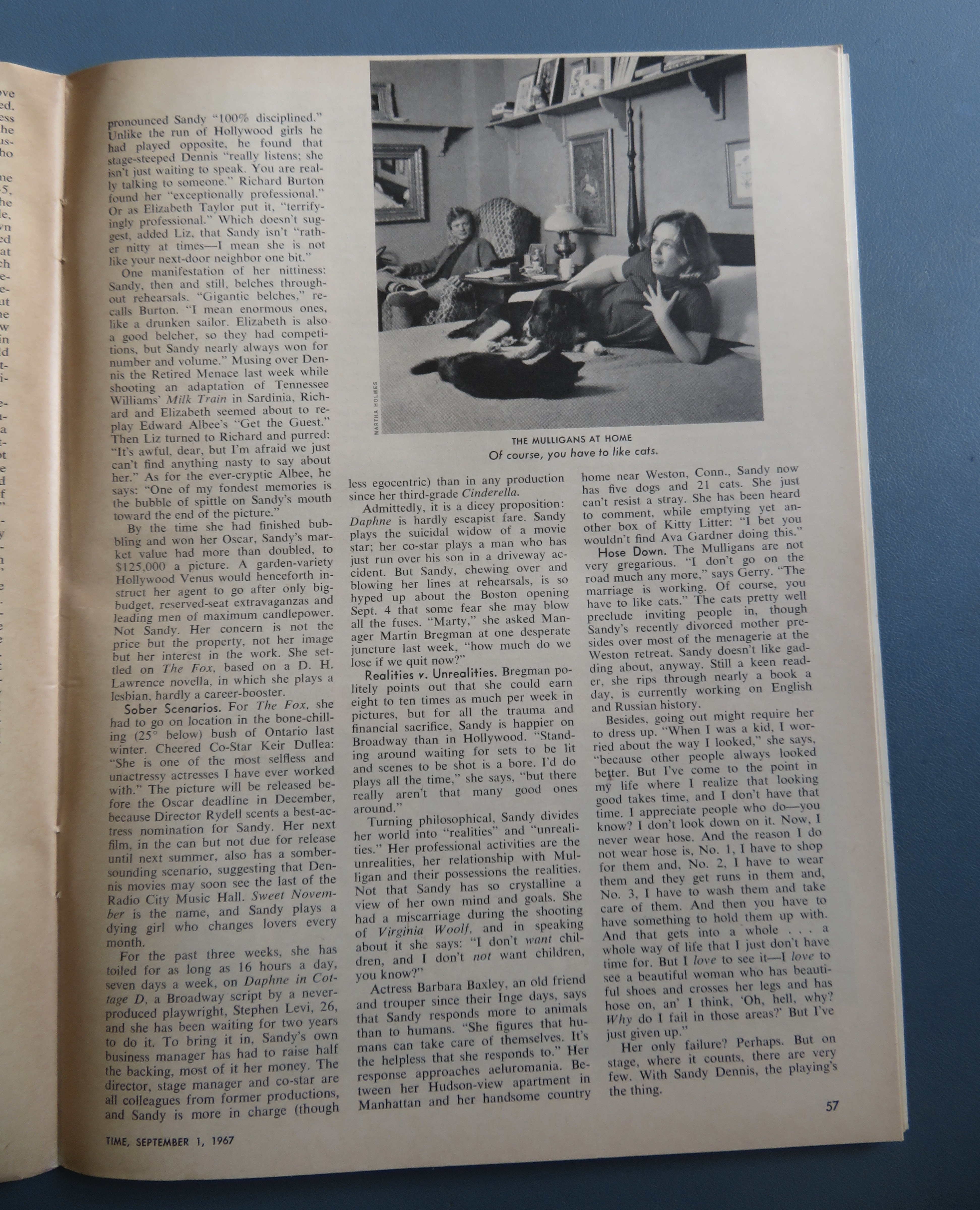 Time Magazine September 1, 1967 Sandy Dennis