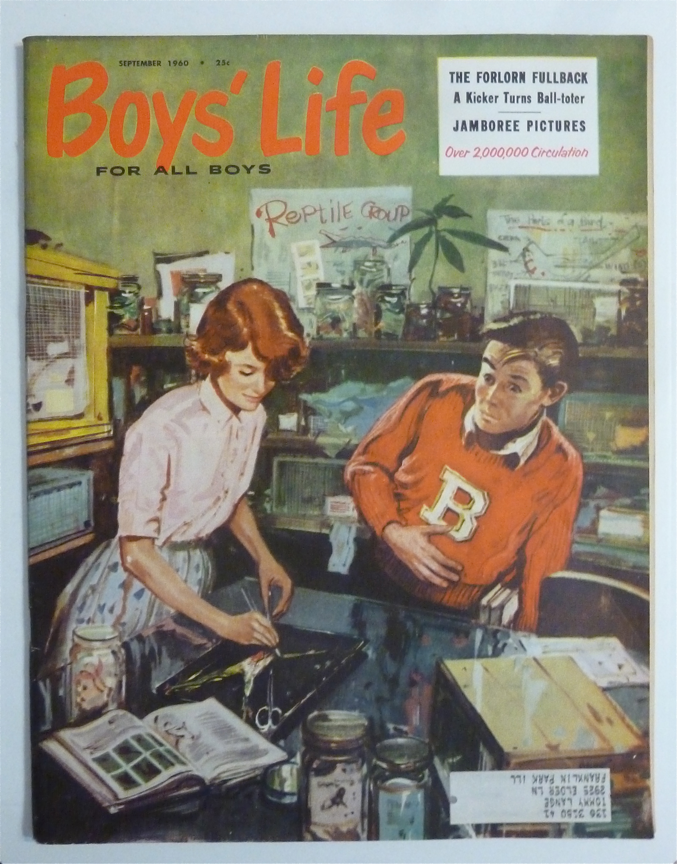 Boys Life Magazine September 1960 The Forlorn Fullback