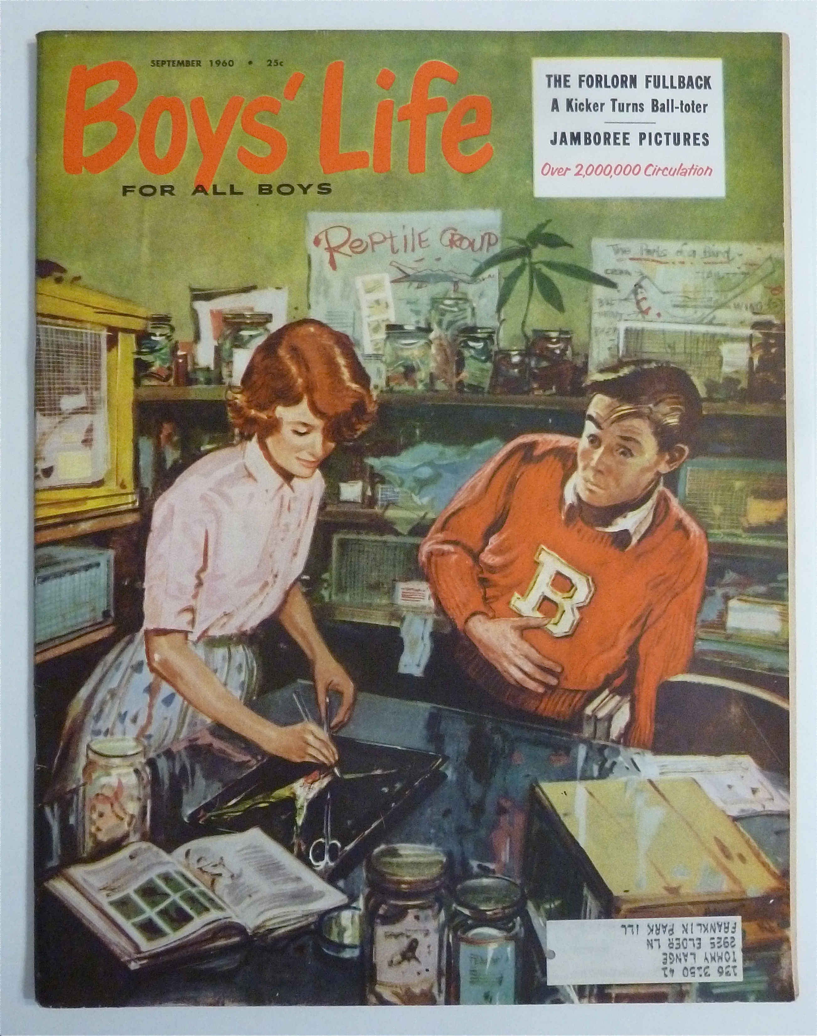 Boys Life Magazine September 1960 The Forlorn Fullback