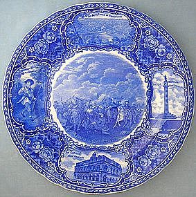 Staffordshire Battle of New Orleans Collectors Plate Bl