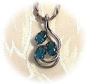 16 Inch Sterling Silver Chain Emerald Pendant