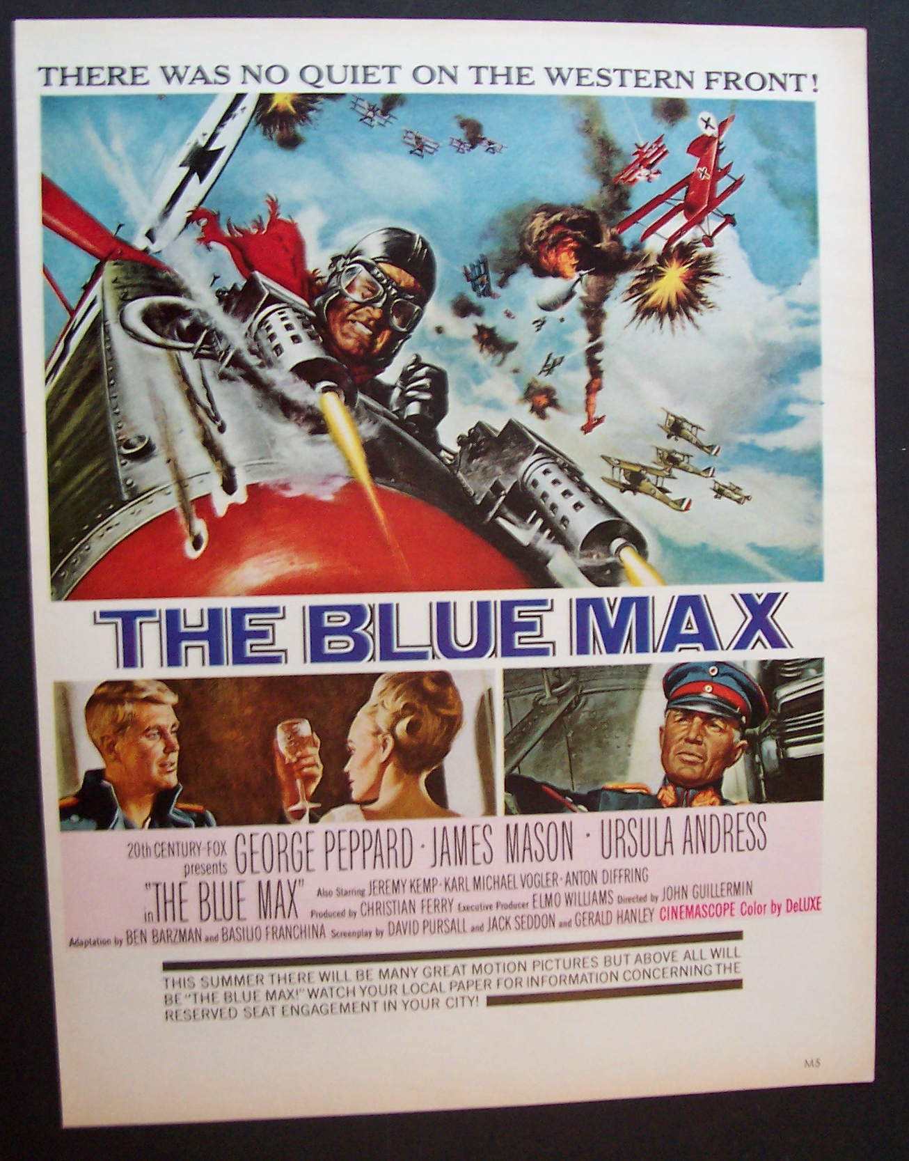 1966  Movie  Ad  For  The  Blue  Max
