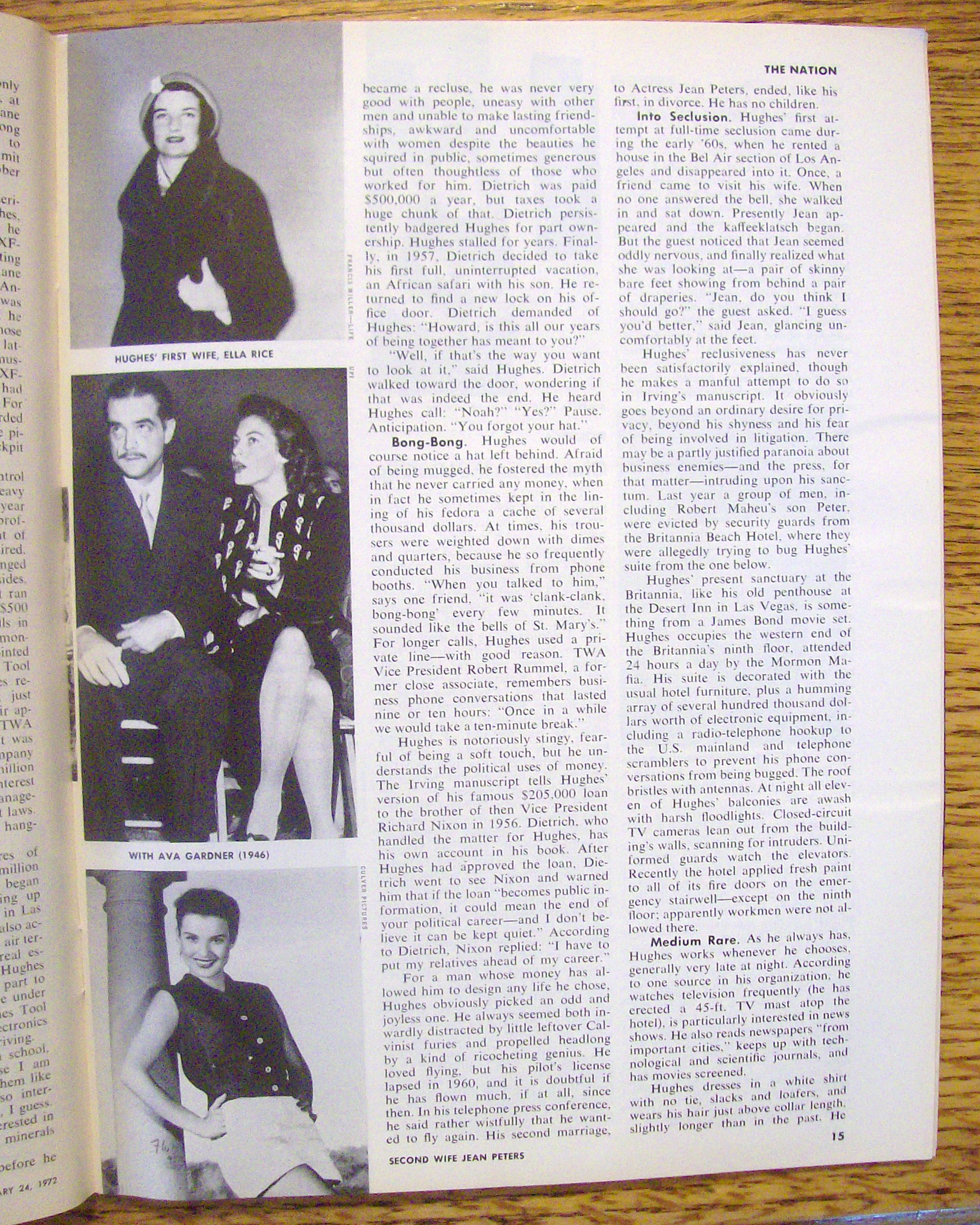 Time Magazine-January 24, 1972-The Hughes Mystery