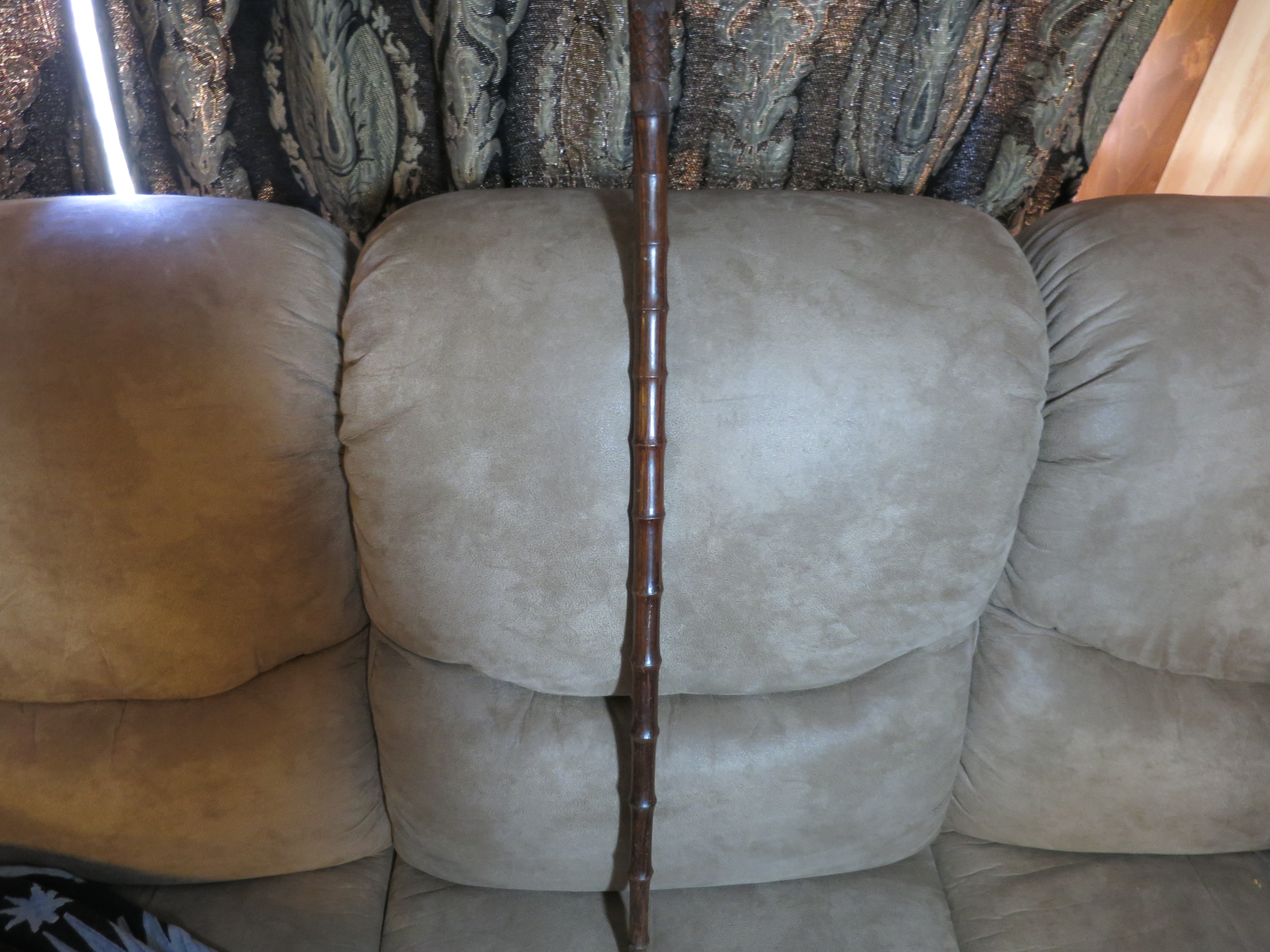 Chinese Boxwood Walking Stick Dragon Head Crutch
