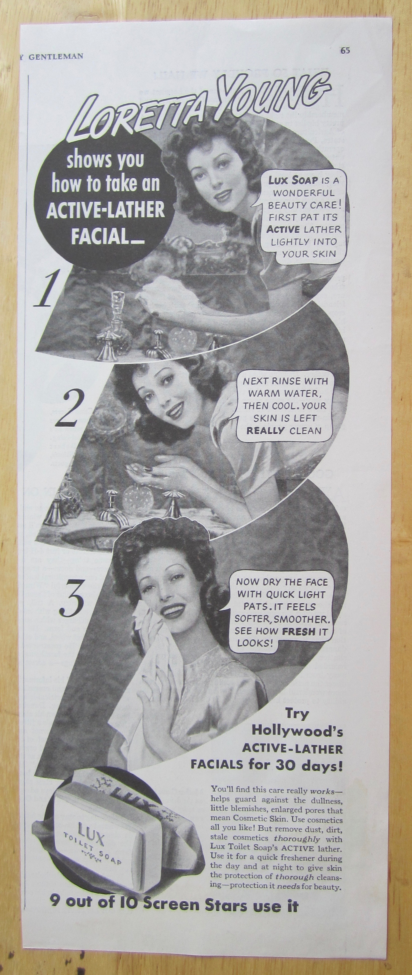 1940 Lux Toilet Soap with Loretta Young