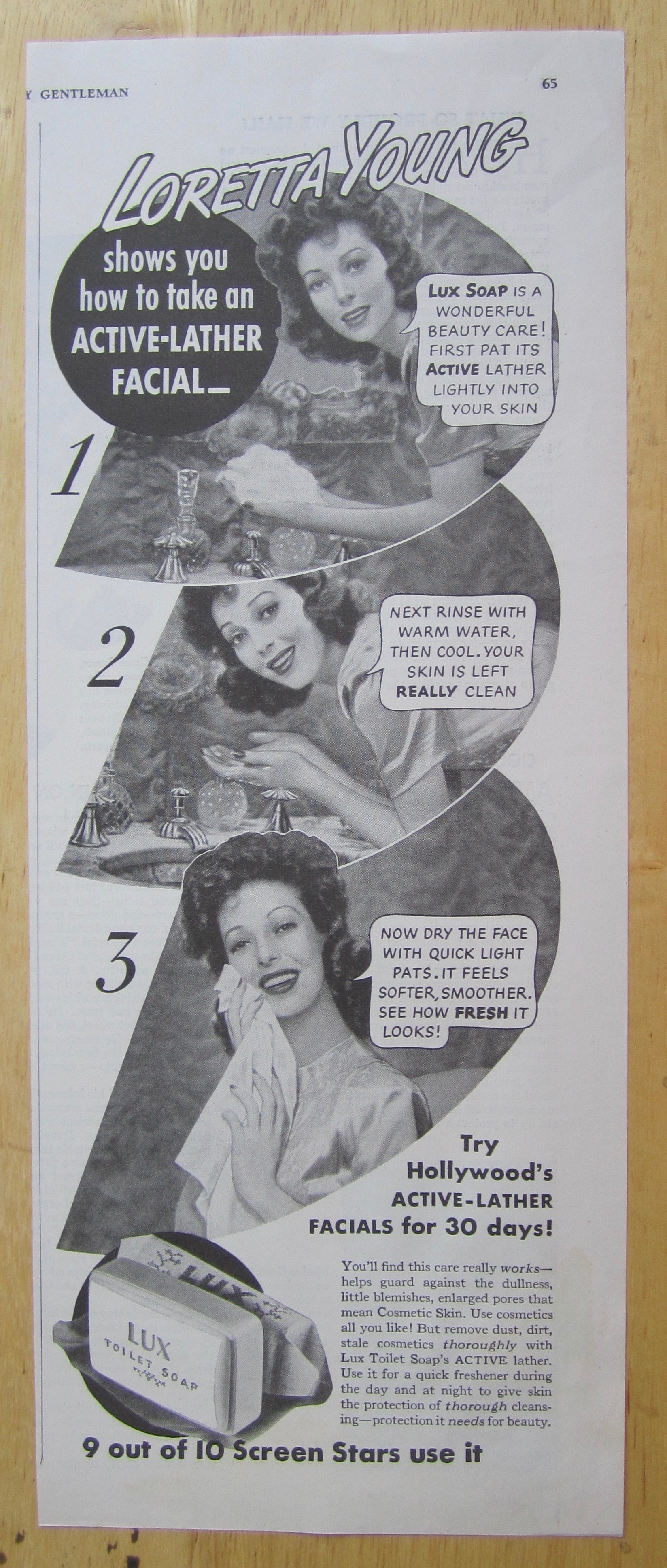 1940 Lux Toilet Soap with Loretta Young