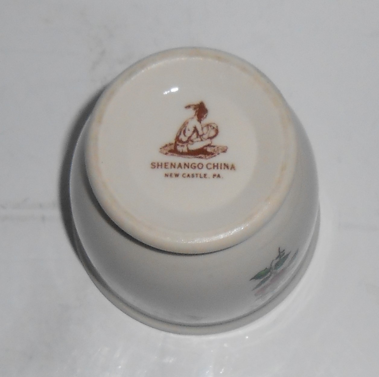 Shenango China Restaurant Ware Floral Decorated Eggcup