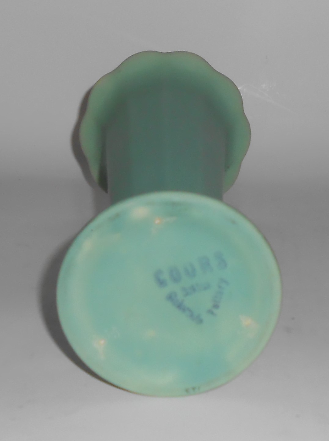 Coors Art Pottery Matte Green/Matte White Victor Vase