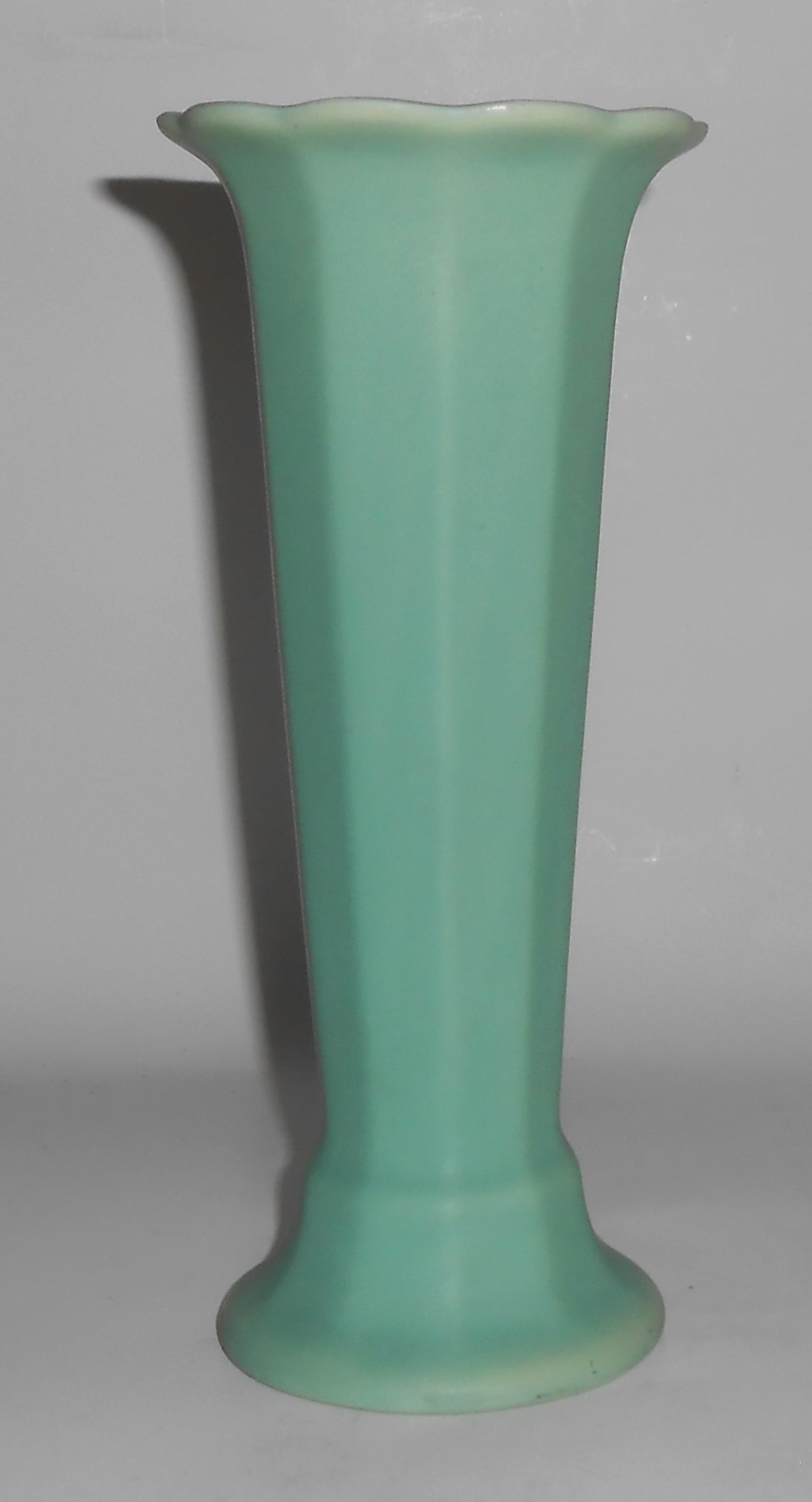 Coors Art Pottery Matte Green/Matte White Victor Vase