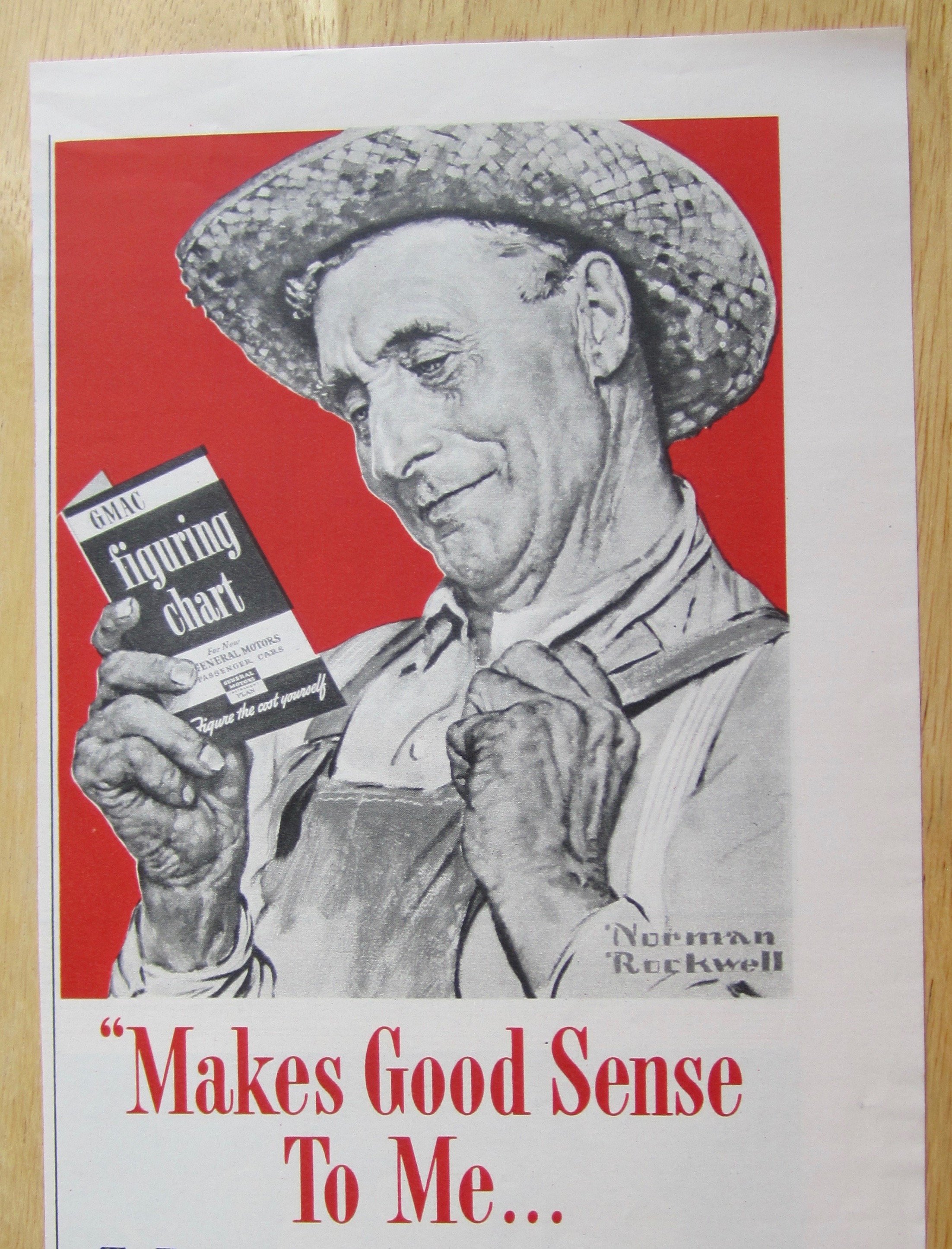 1940 General Motors Installment Plan w/Norman Rockwell