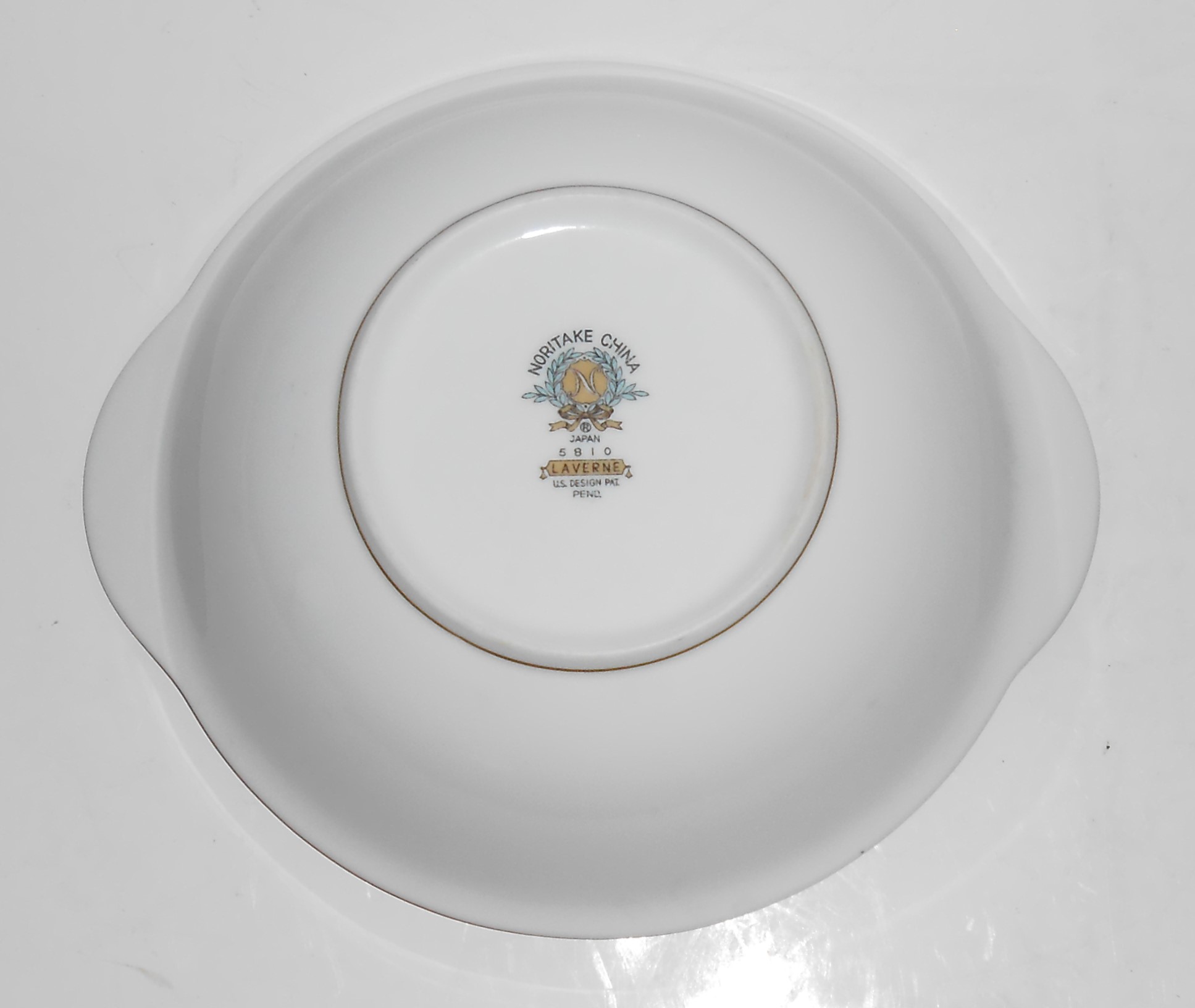 Noritake China Porcelain Laverne Gold Band Tab Handle S