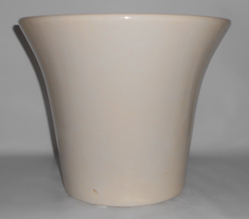 VINTAGE Bauer Pottery 10'' Spanish Gloss White Flower Pot