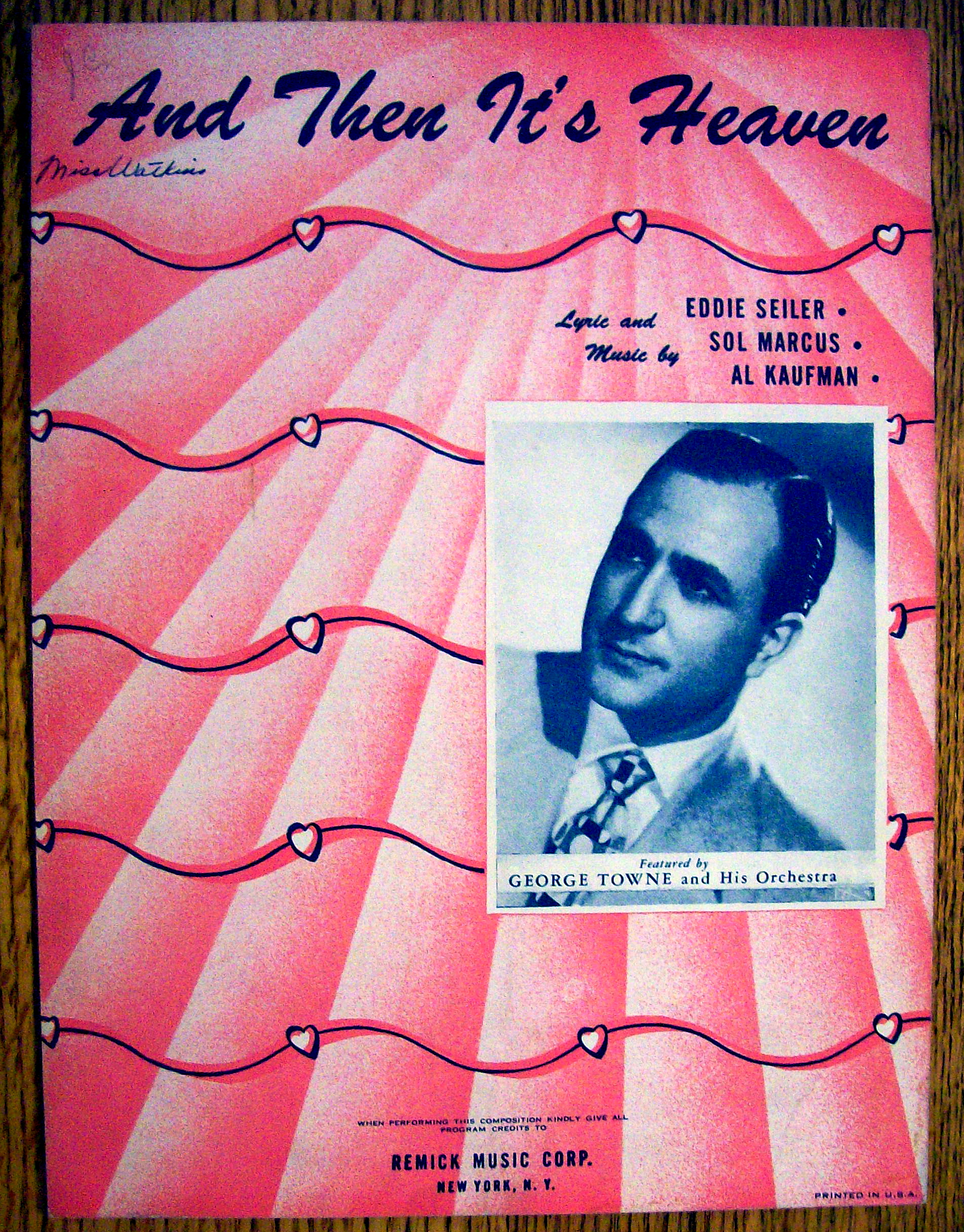 Sheet Music For 1946 And Then It's Heaven