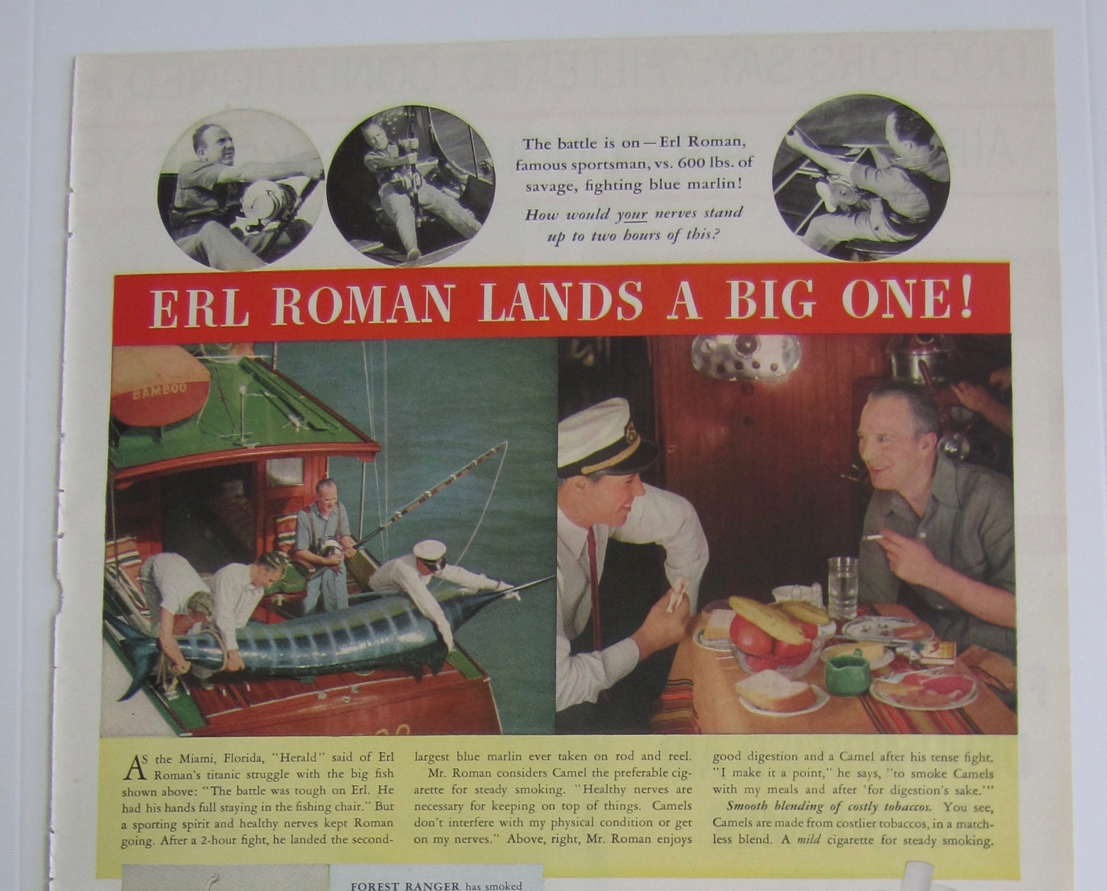 1937 Camel Cigarettes with Sportsman Erl Roman