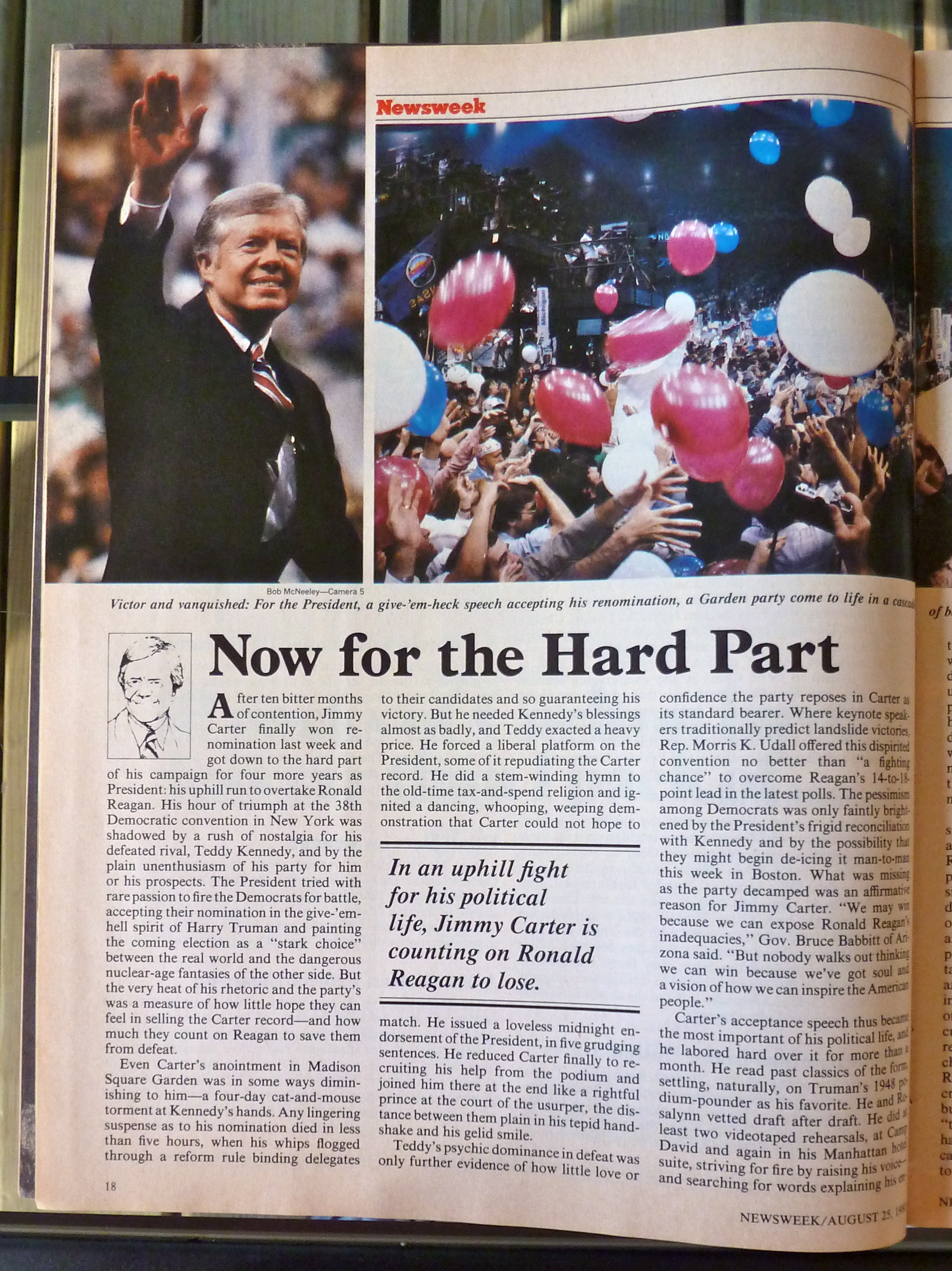Newsweek Magazine-August 25, 1980-Carter & Kennedy