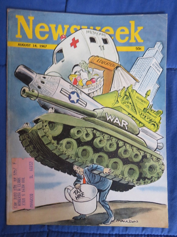 Newsweek Magazine August 14, 1967 Tax Hike