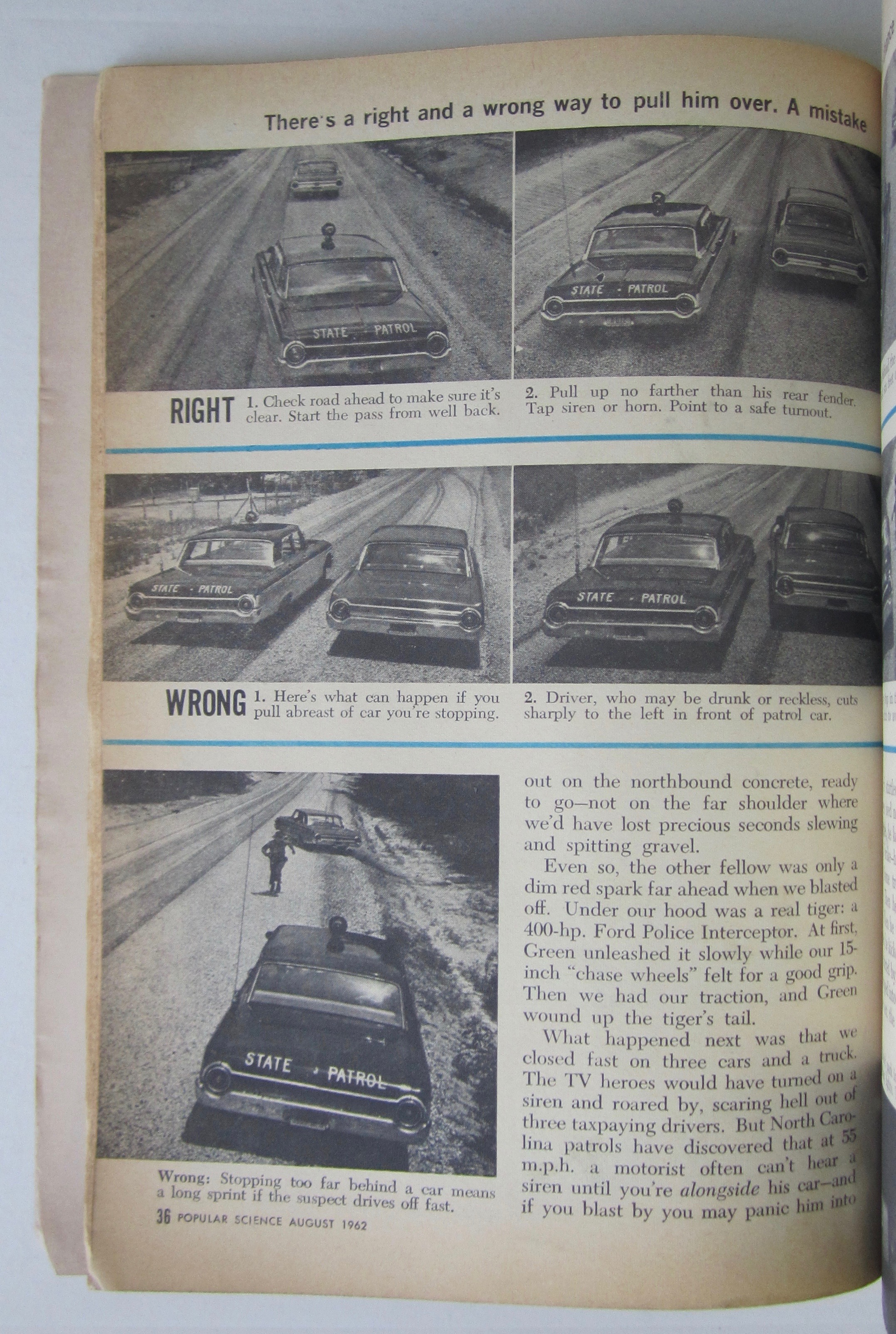 Popular Science Magazine-August 1962-Pursuit Driving