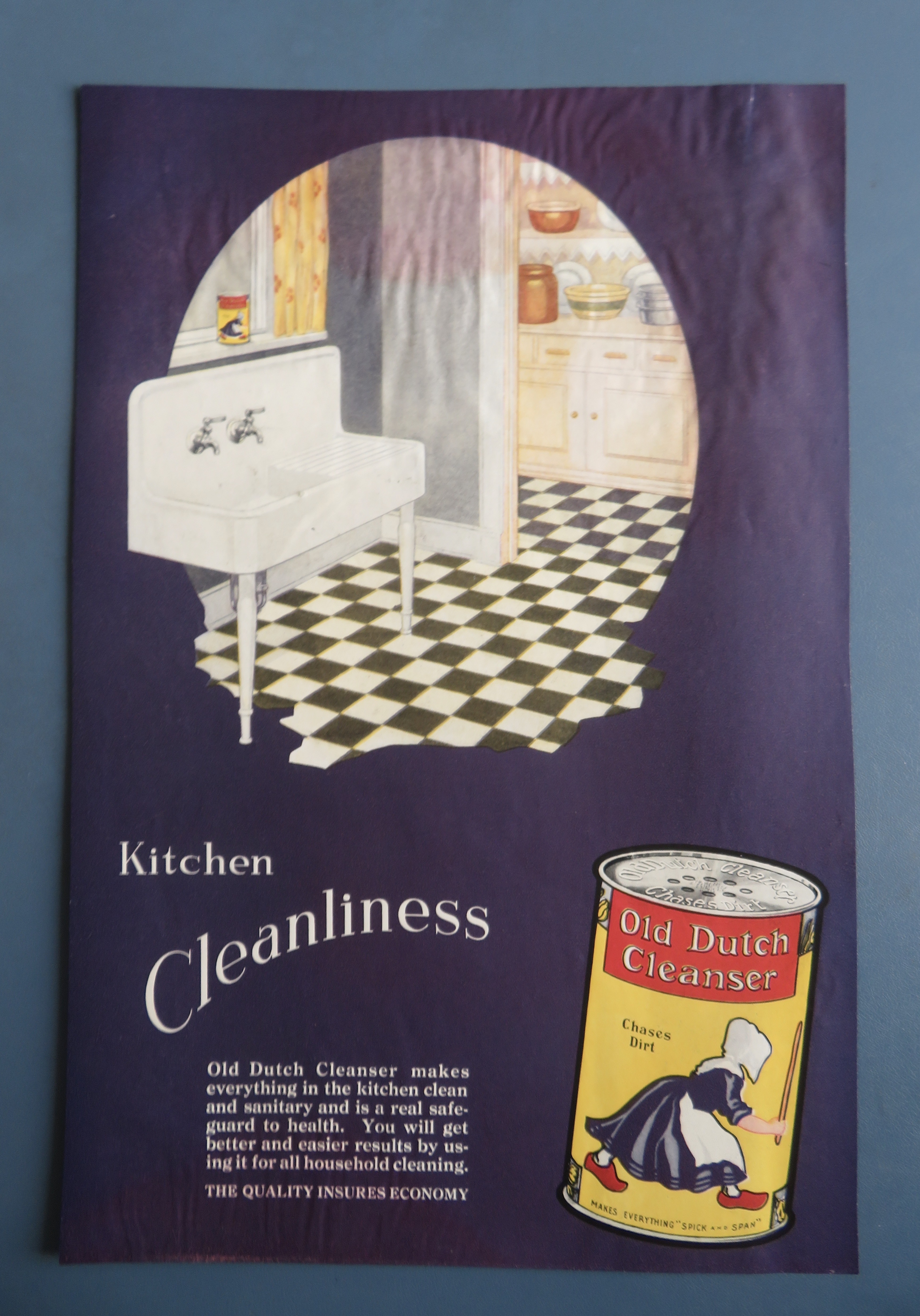 1920 Old Dutch Cleanser with Kitchen Cleanliness