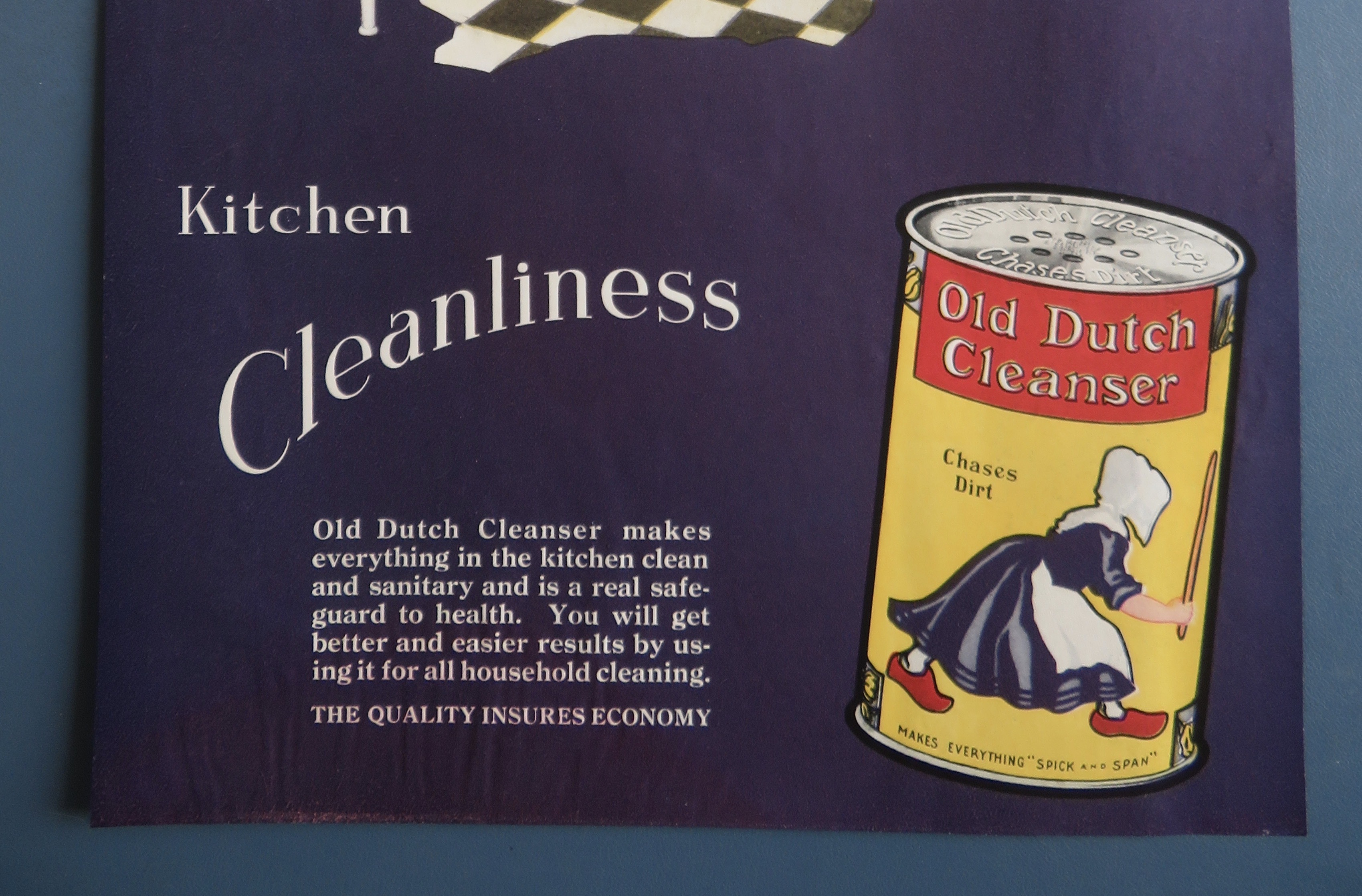1920 Old Dutch Cleanser with Kitchen Cleanliness