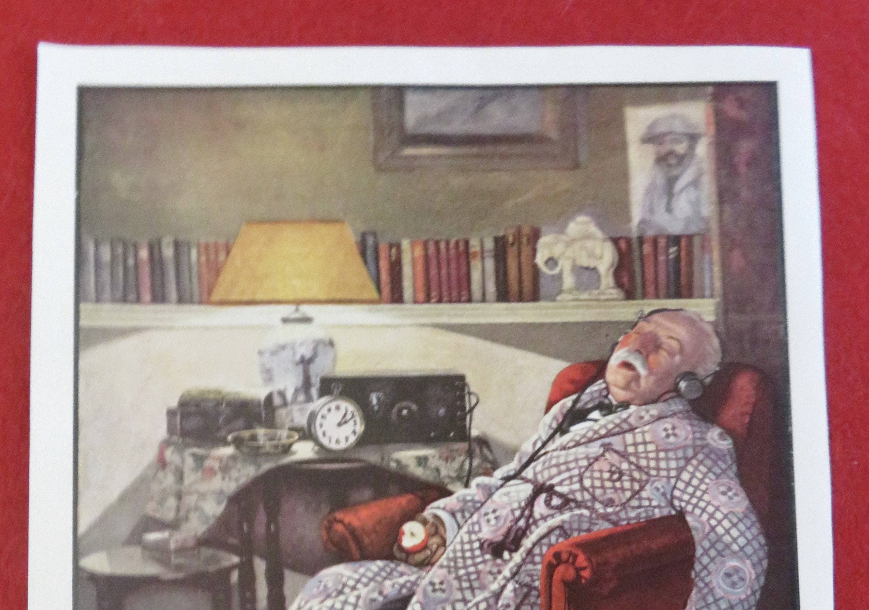 1920's Fisk Tires with Man Sleeping In Chair
