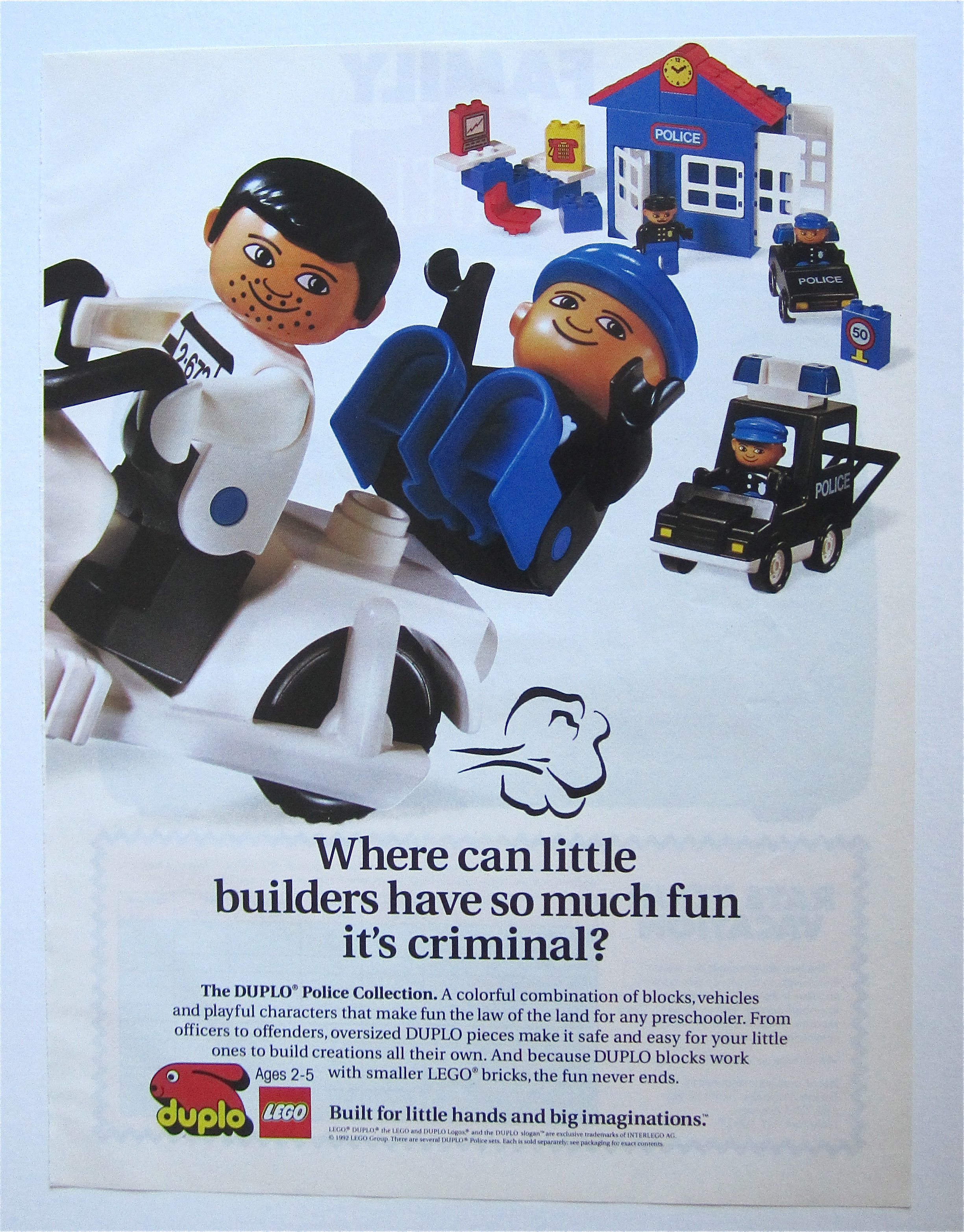1992 Duplo Lego Blocks with Police Station