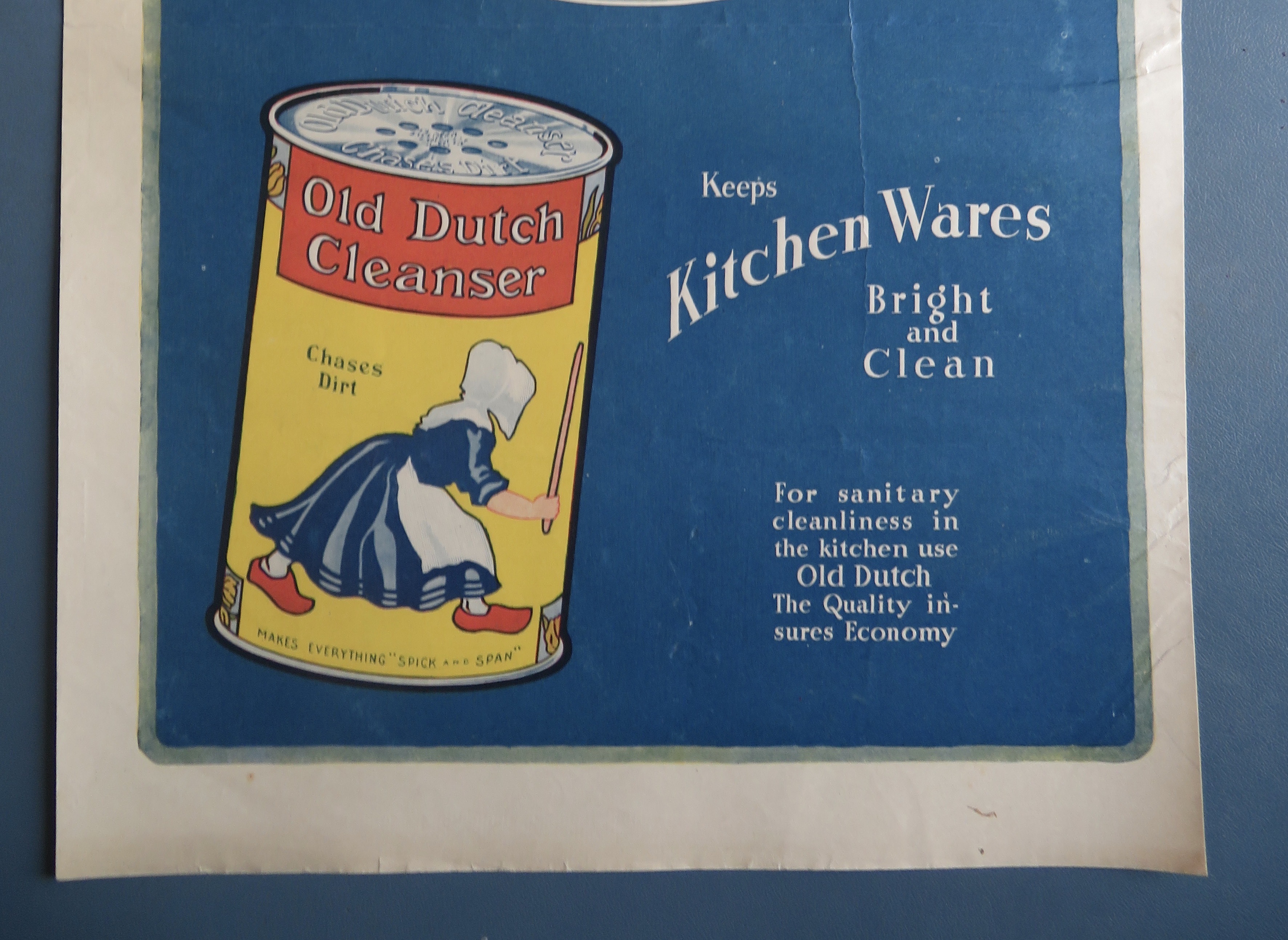 1900's Old Dutch Cleanser with Kitchen Ware