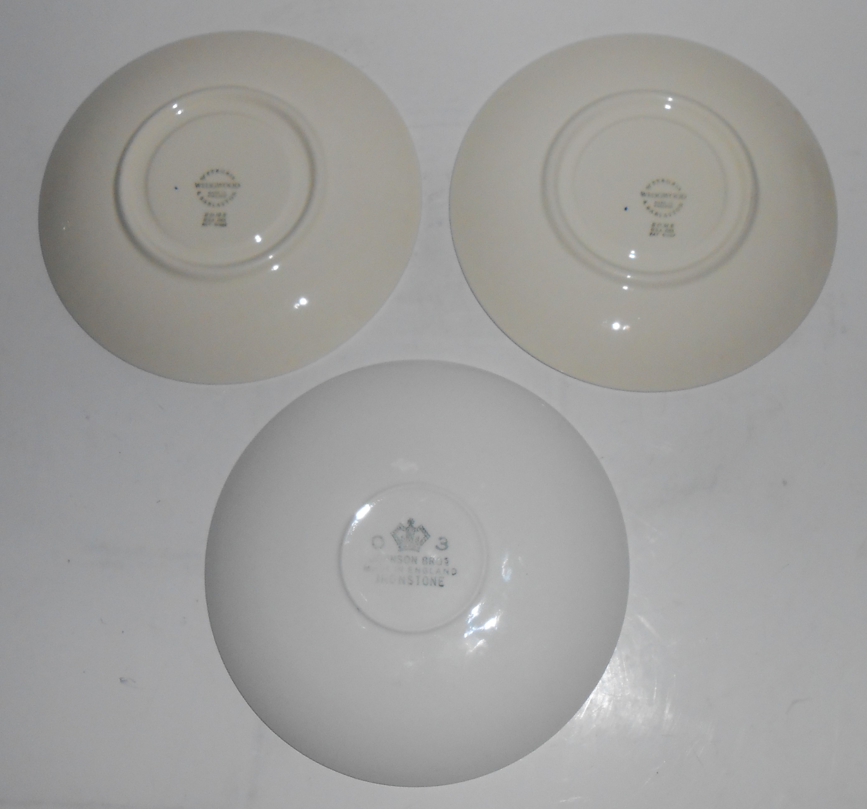Wedgwood Pottery China Edme Set/3 Saucers