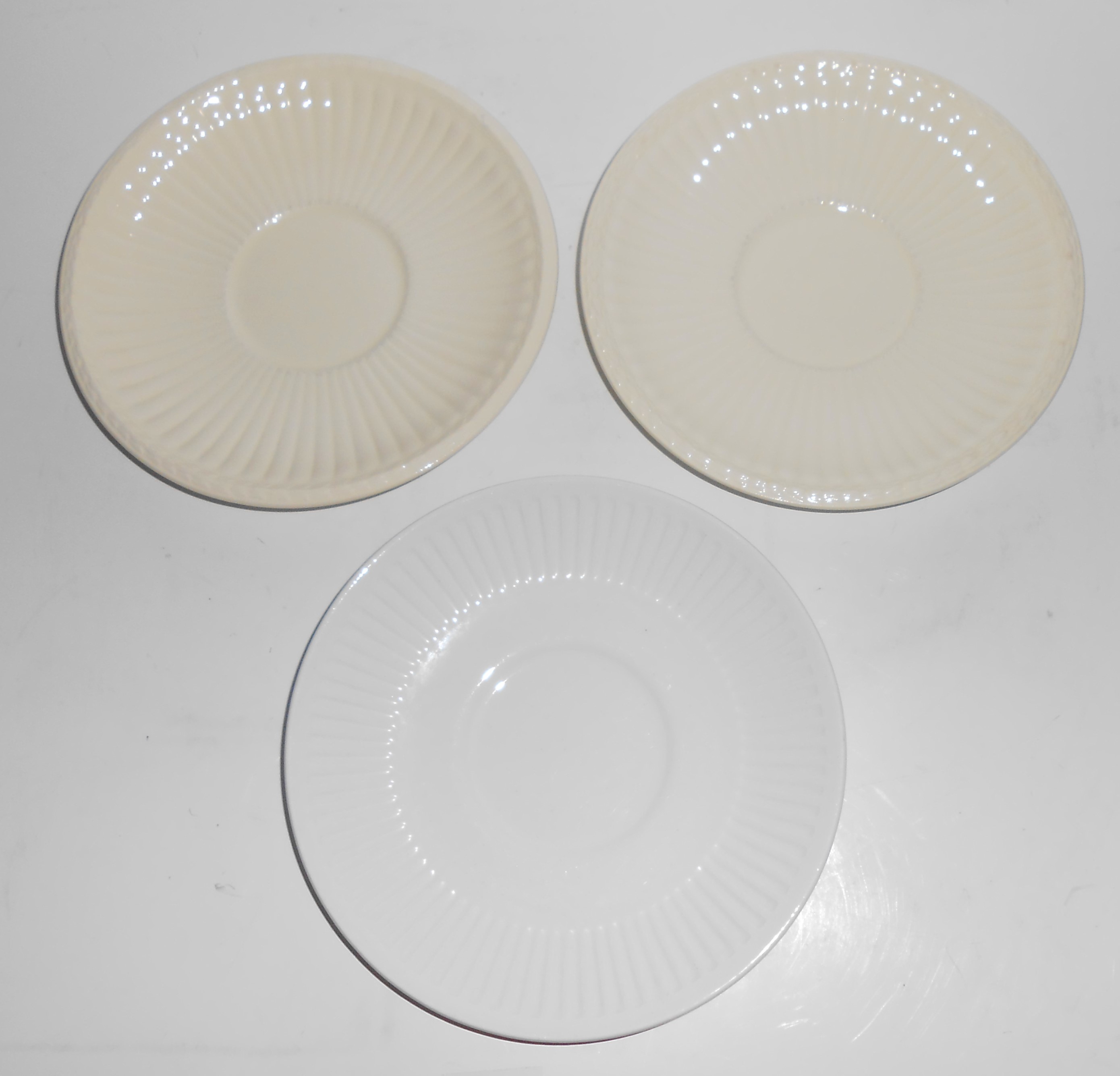 Wedgwood Pottery China Edme Set/3 Saucers