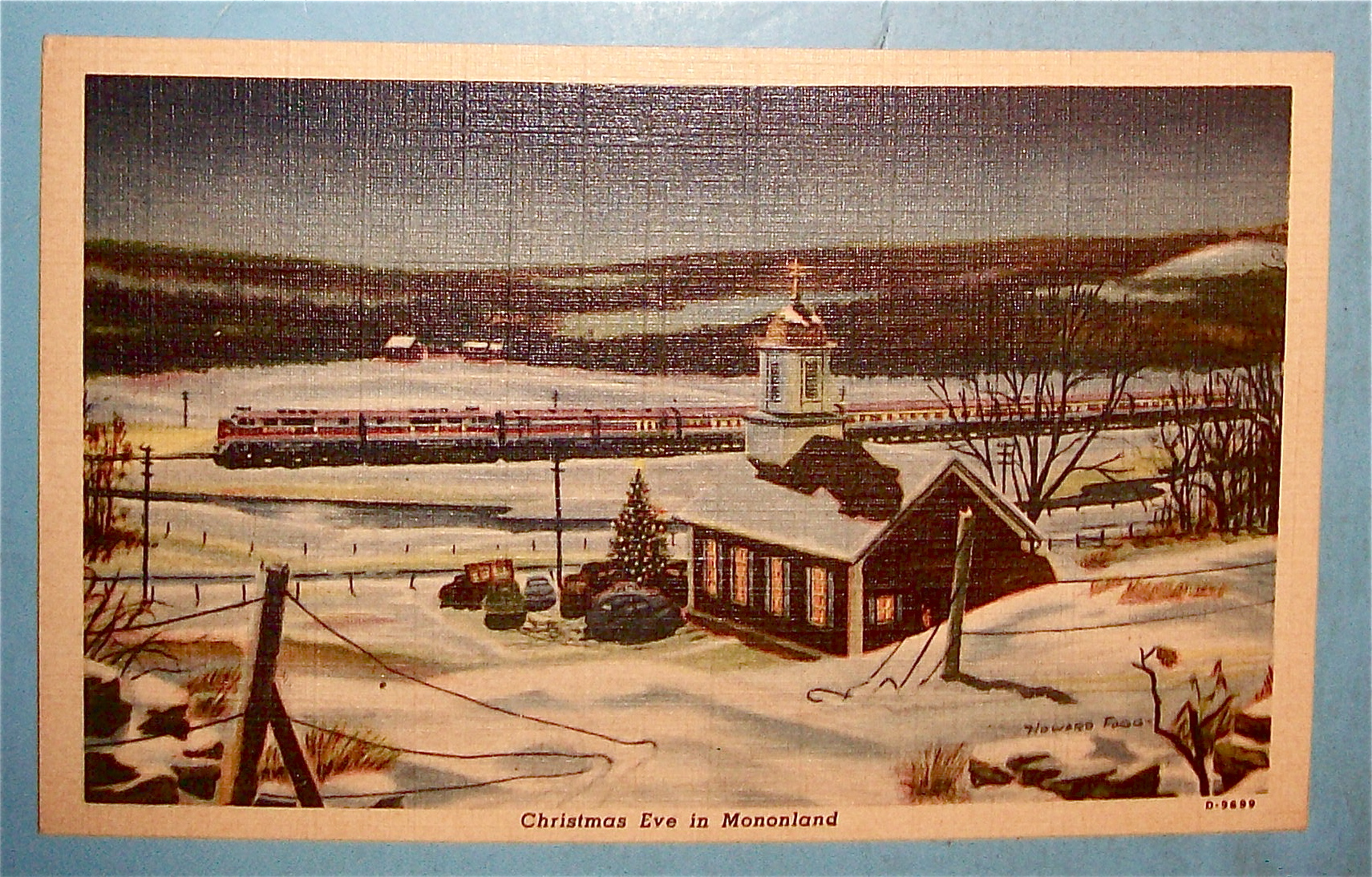 Christmas Eve in Mononland Postcard