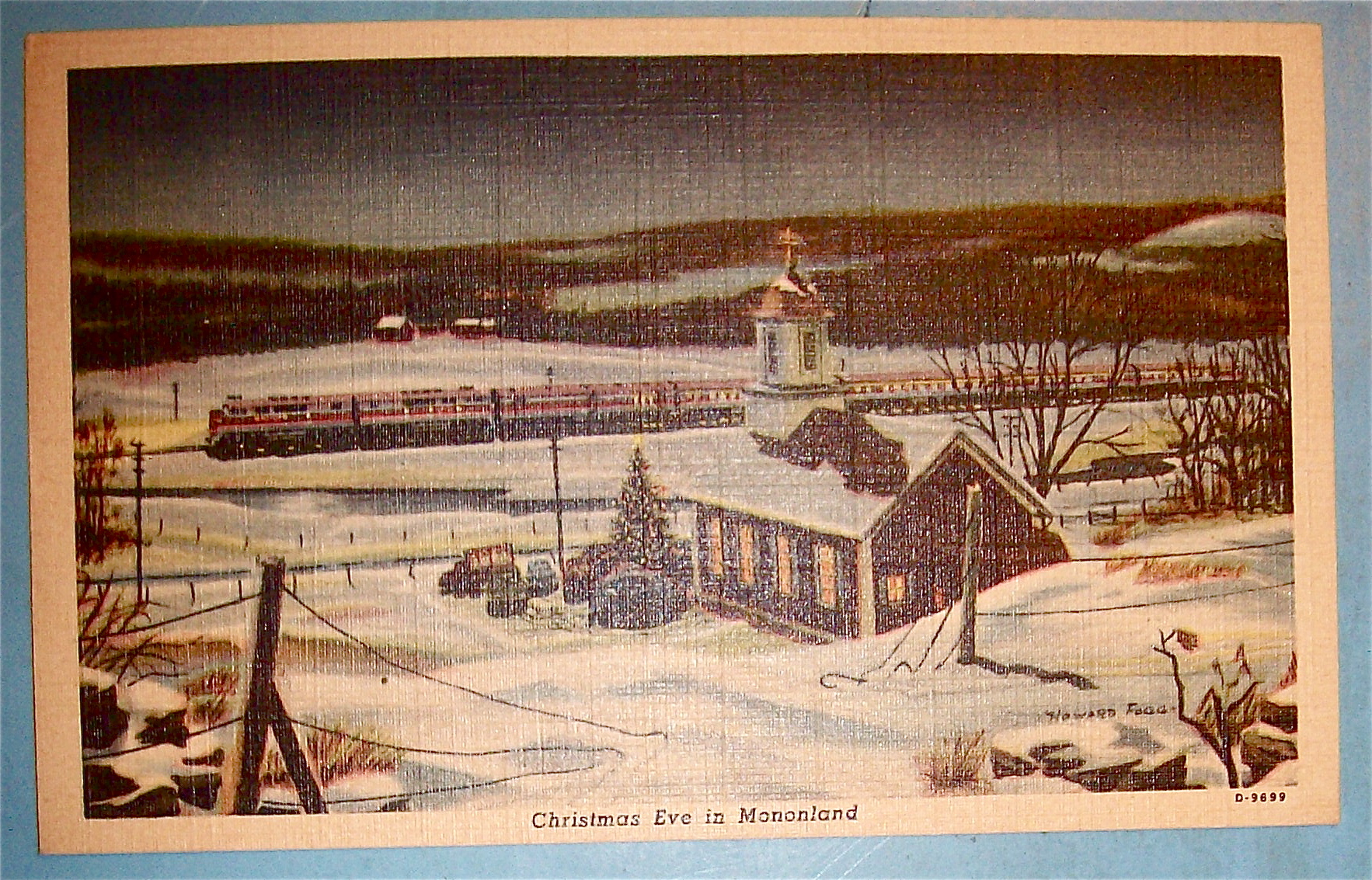 Christmas Eve in Mononland Postcard