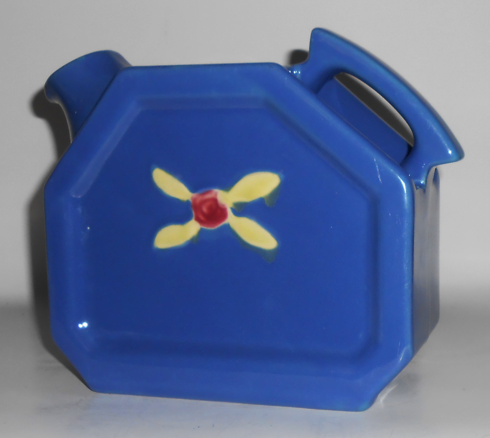 VINTAGE Coors Pottery Rosebud Blue Water Server