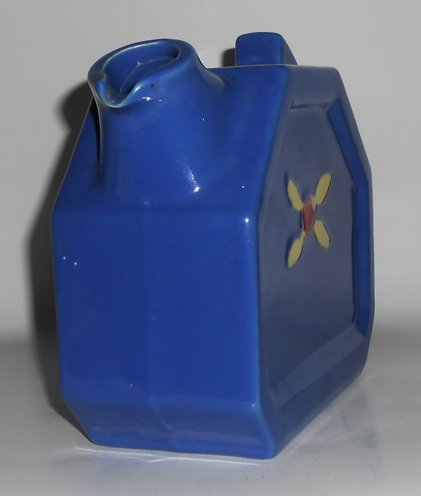 VINTAGE Coors Pottery Rosebud Blue Water Server