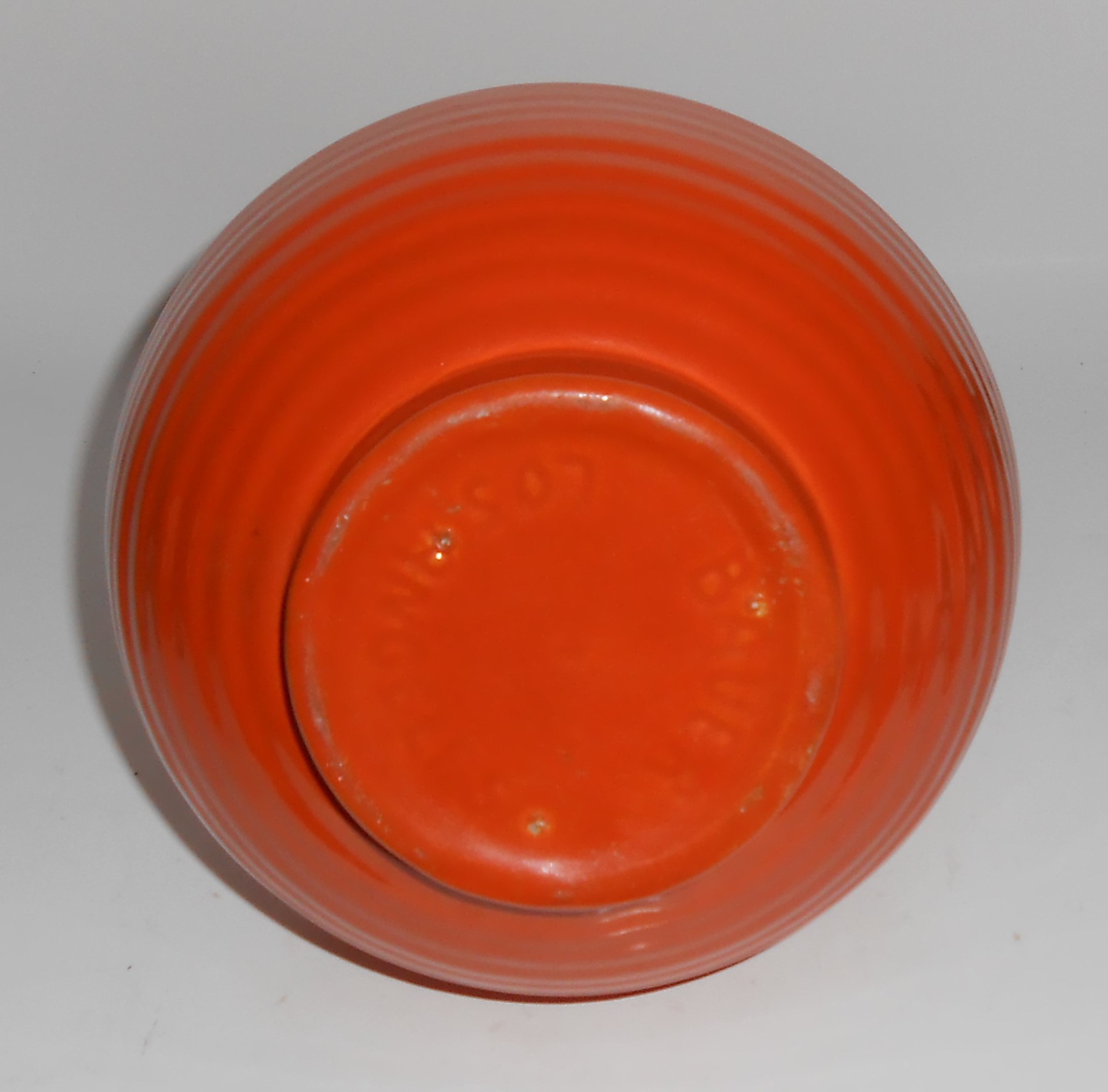 VINTAGE Bauer Pottery Ring Ware 8-Cup Orange Carafe