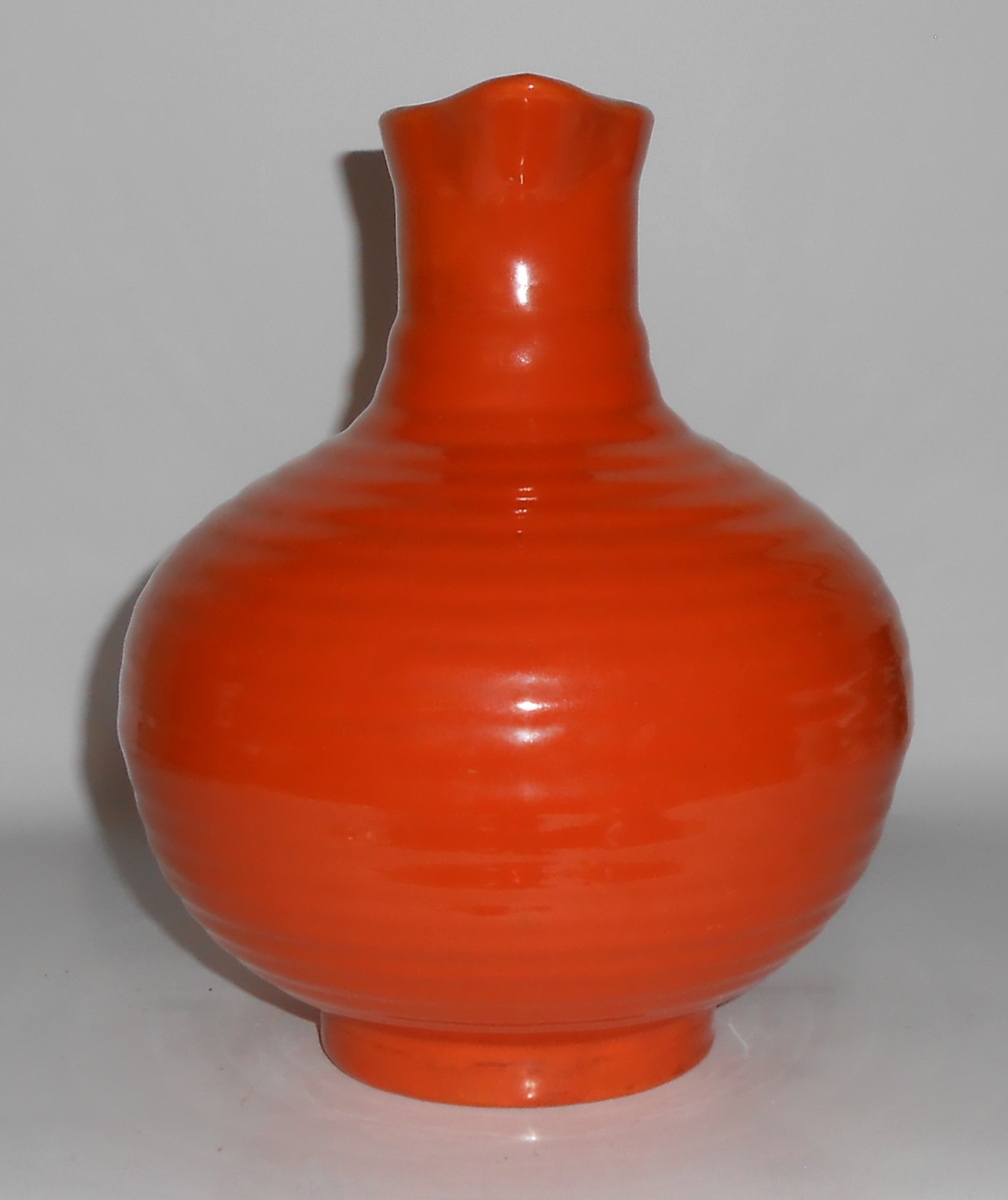 VINTAGE Bauer Pottery Ring Ware 8-Cup Orange Carafe