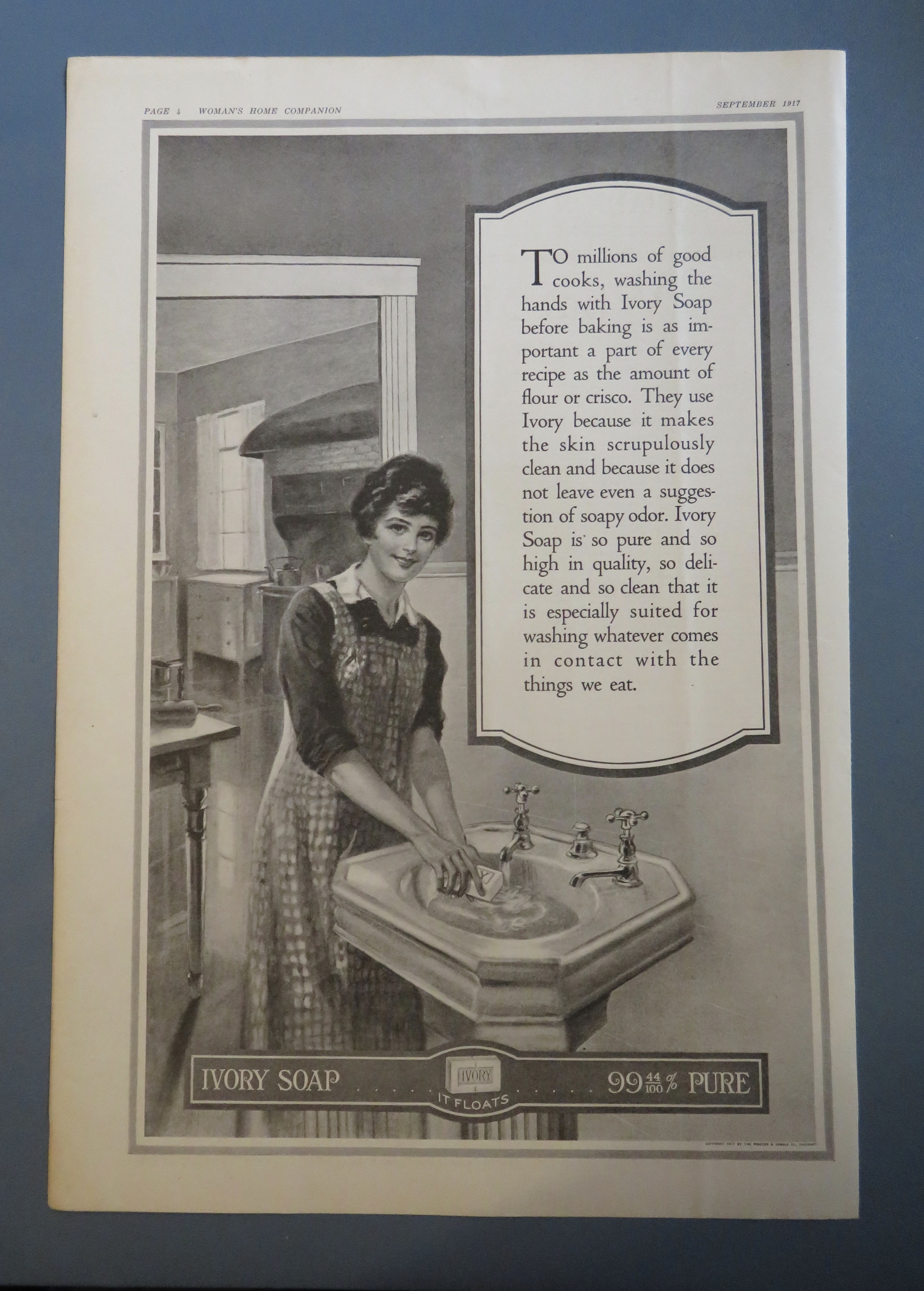 1917 Ivory Soap with Woman Washing Her Hands
