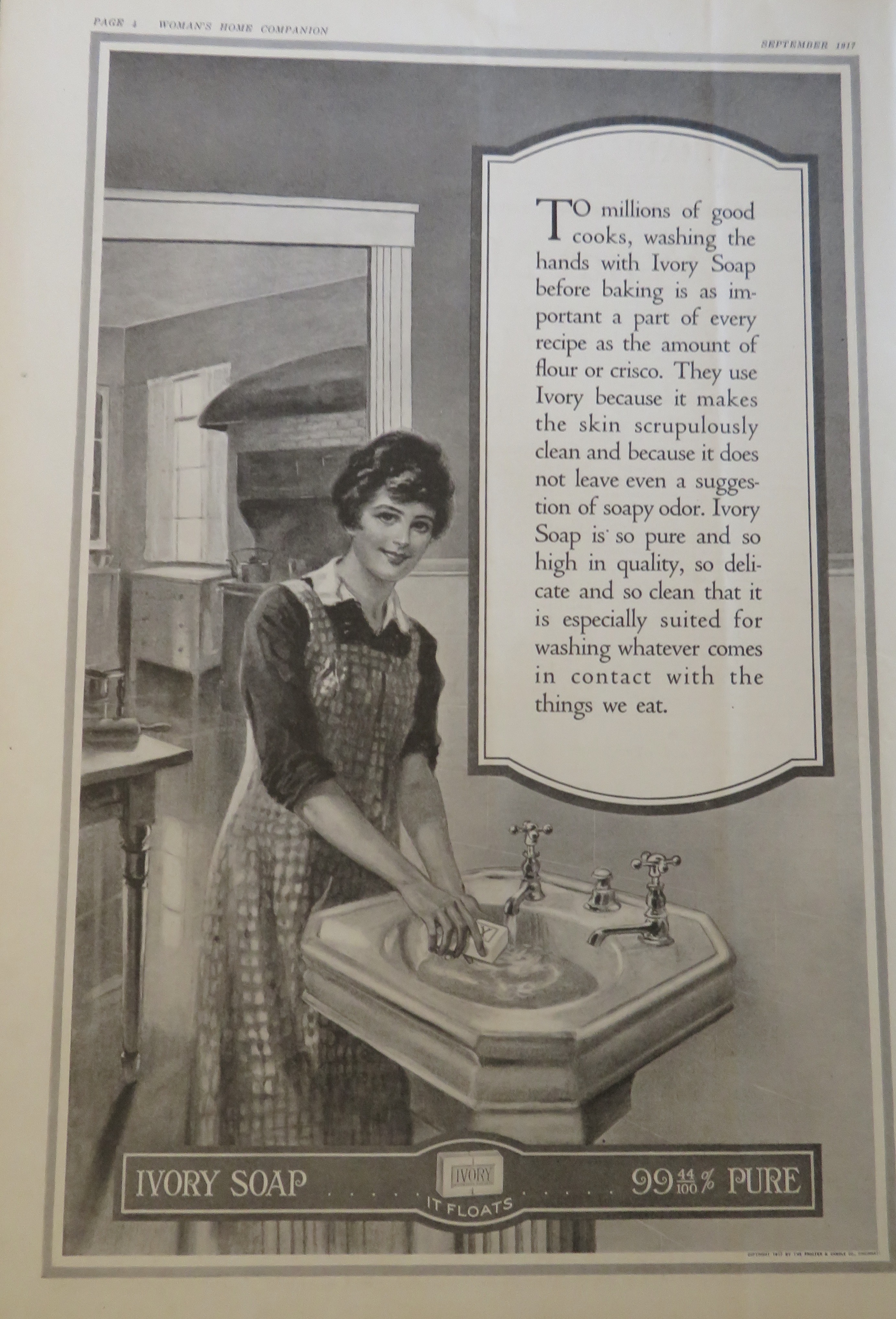 1917 Ivory Soap with Woman Washing Her Hands