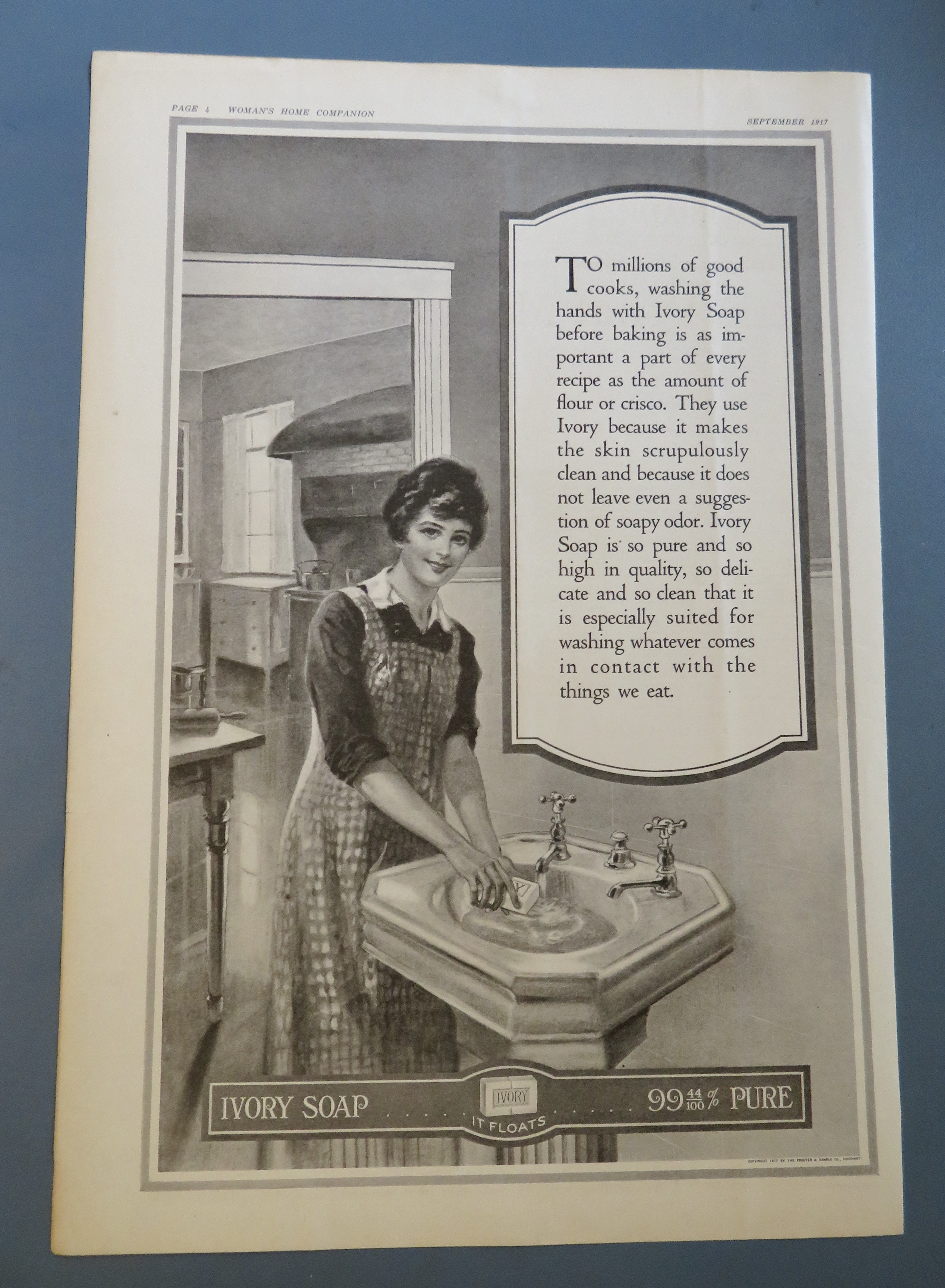 1917 Ivory Soap with Woman Washing Her Hands